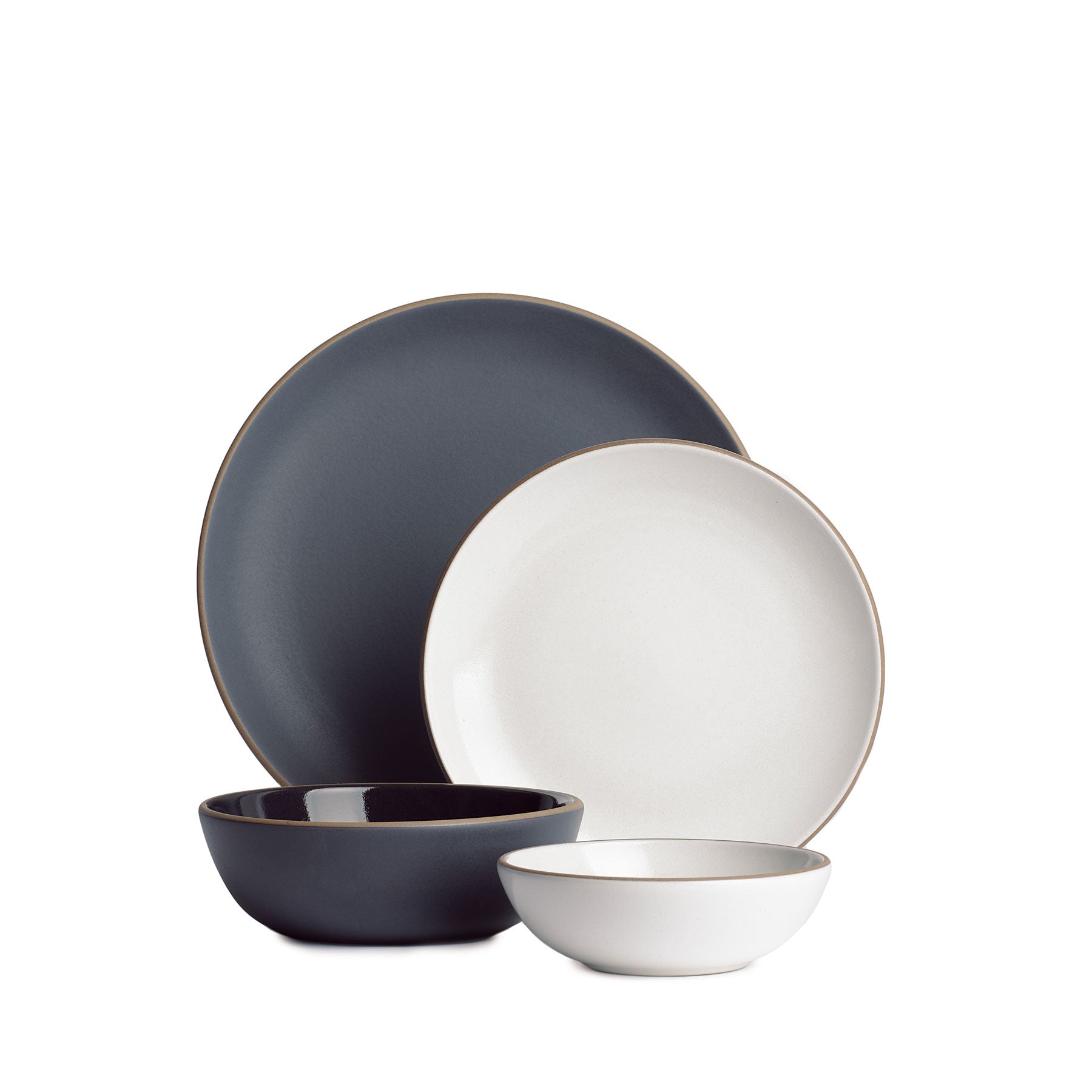 Marion 4-Piece Dinnerware Set - Porcelain Plates, Bowls, Cups & Saucers for Everyday Dining | Elegant Tableware for Home, Restaurant & Party Use