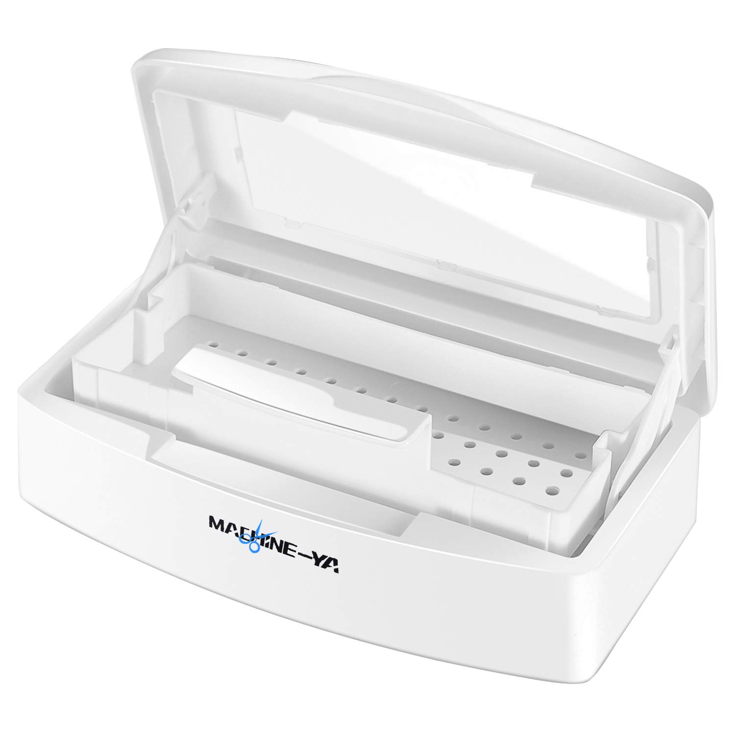 White Plastic Sterilizing Tray for Nail Art Tools - Professional Salon Sterilization Box for Disinfecting Nail Equipment | Perfect for Nail Salons, Home Manicures & Beauty Professionals