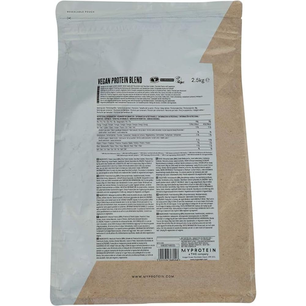 MyProtein Vegan Chocolate Protein Powder 2.5kg - Plant-Based Whey Alternative for Smoothies & Baking | Post-Workout Recovery & Muscle Growth Supplement