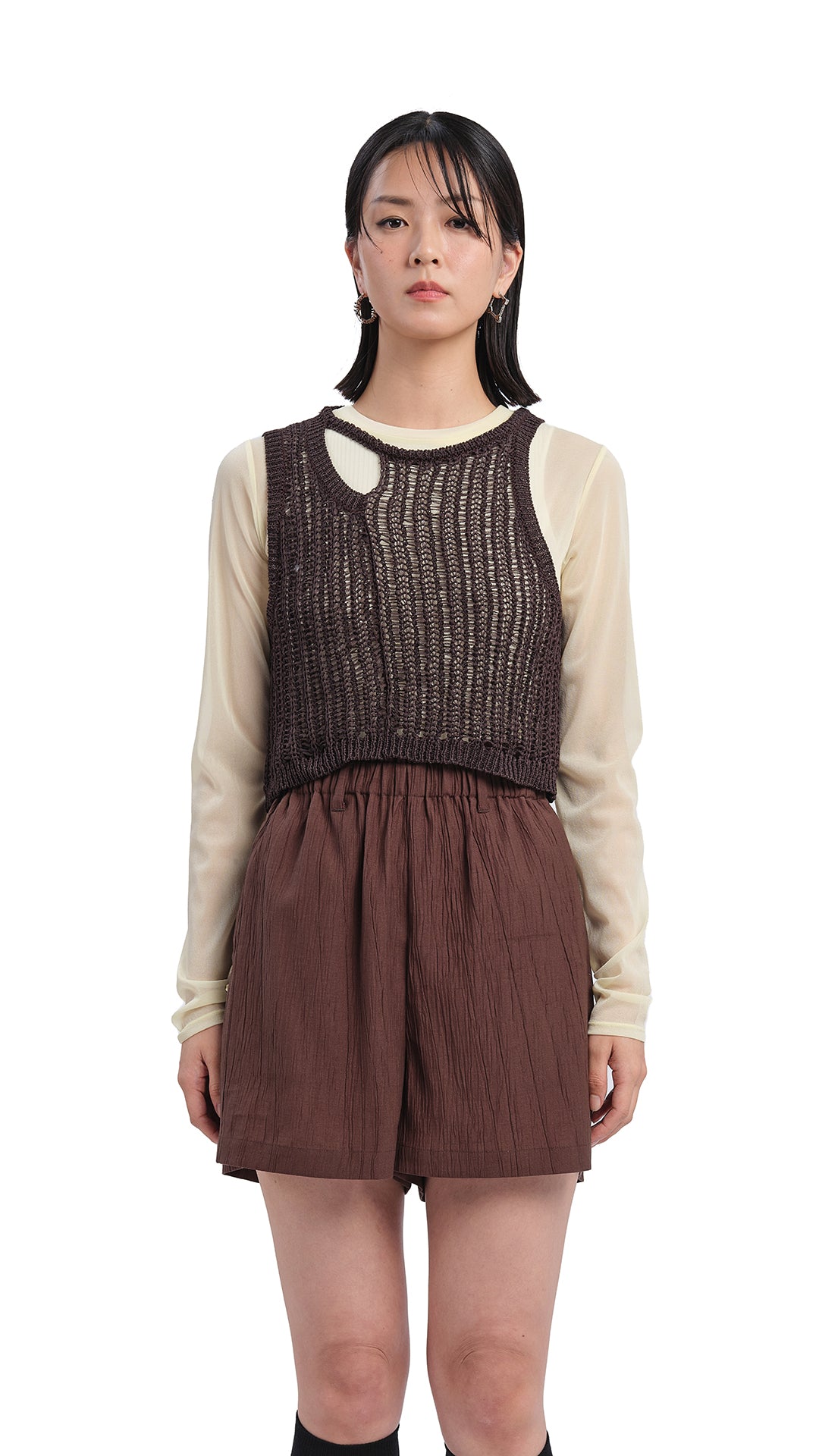 Stylish Women's Knitted Cutout Vest - Trendy Fashion Top for Layering & Casual Outfits | Perfect for Fall & Winter Wardrobe