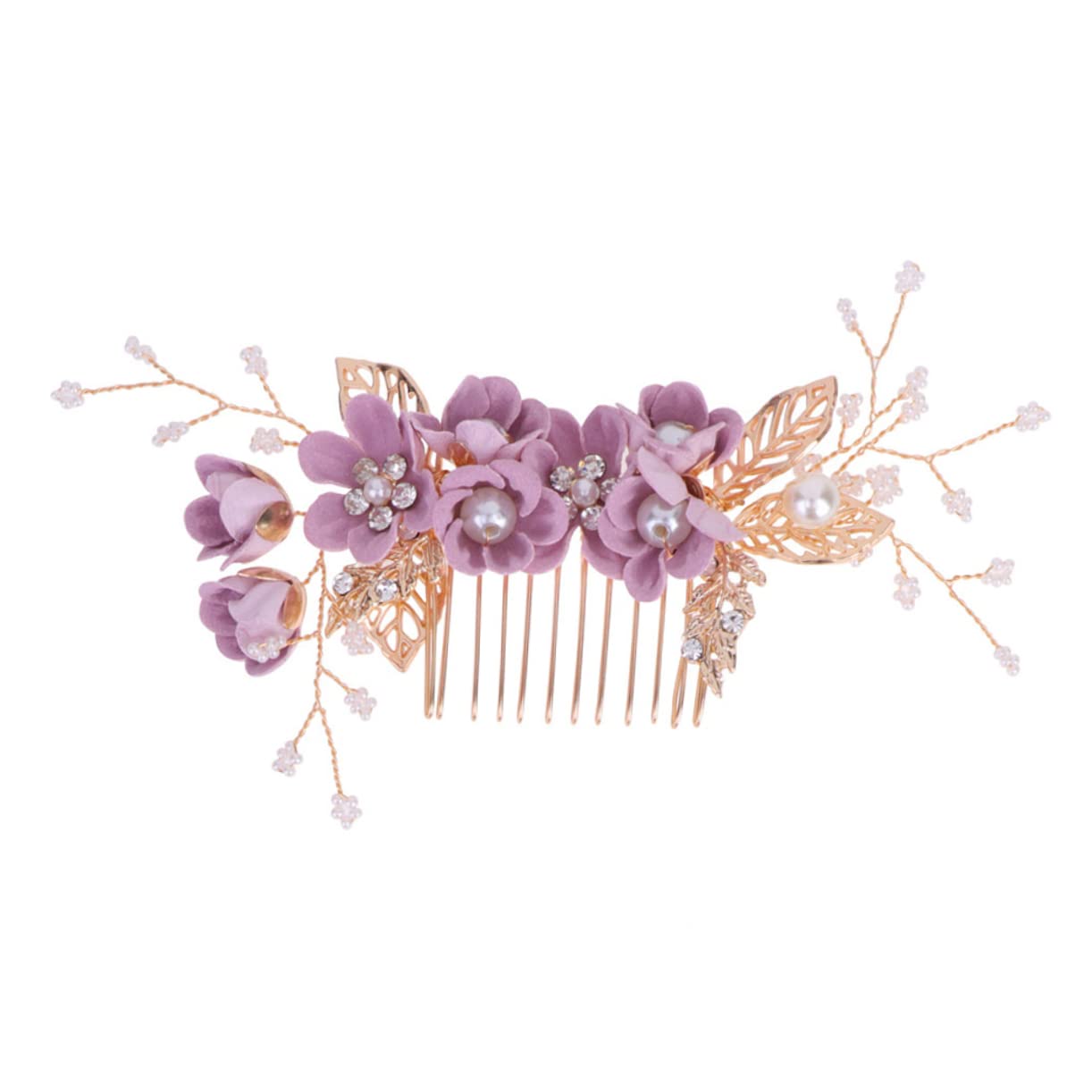 Mikinona 1pc Elegant Metal Hair Comb with Pearl & Rhinestone - Wedding Hair Accessories for Bride, Women's Hair Clip & Headpiece - Perfect for Bridal, Prom, Party & Special Occasions