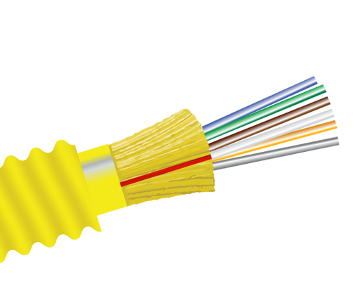 Armored Riser Single Mode Fiber Optic Cable - Indoor/Outdoor Distribution - High Speed Data Transmission for Home & Office Networks