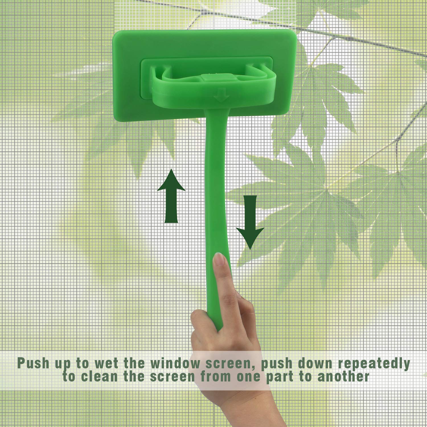 MyLifeUNIT Mesh Screen Cleaner - Window Screen Cleaning Brush with Detachable Head for Wet & Dry Use - Ideal for Home, Office, and RV Window Washing