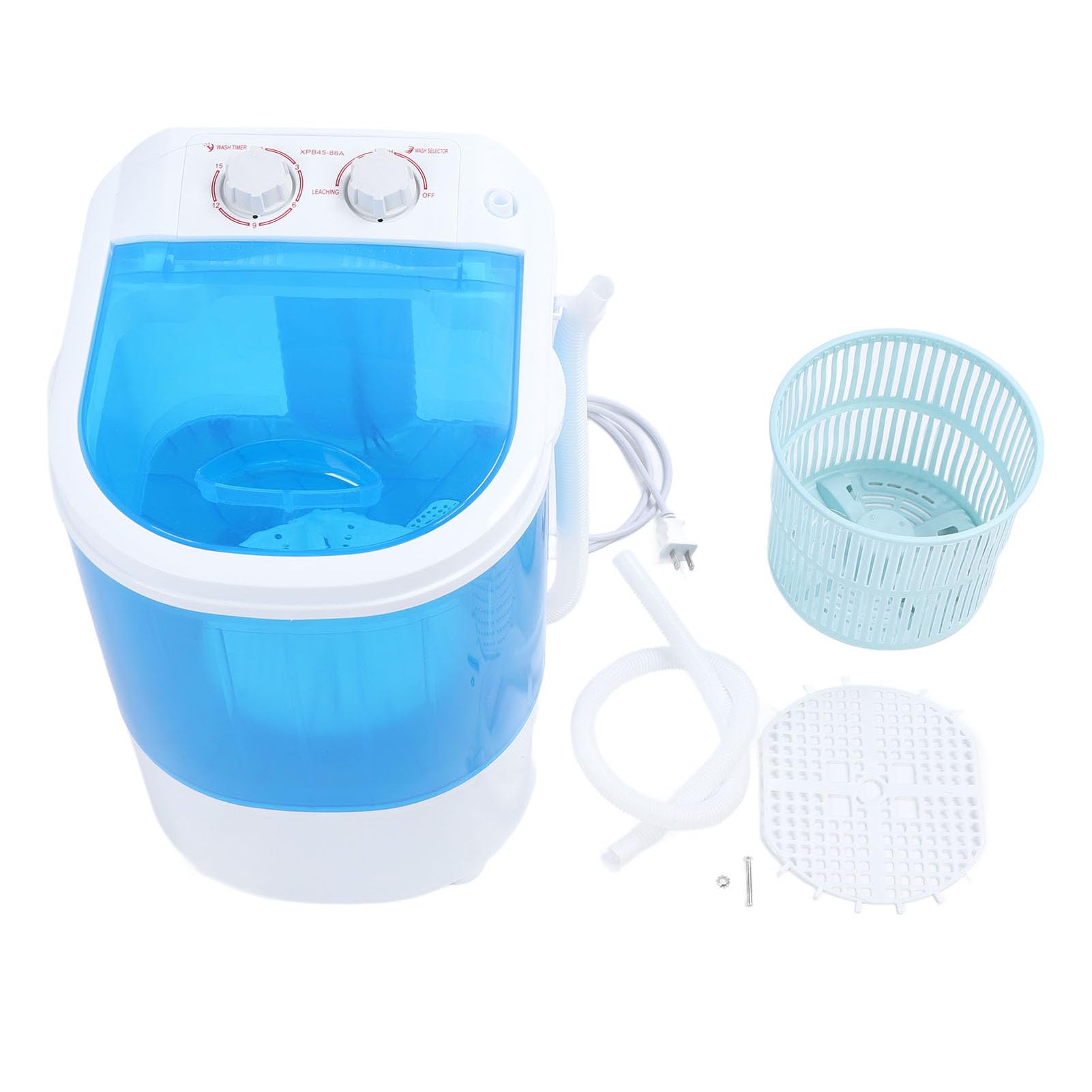 Portable Mini Washing Machine 10lbs Capacity - Compact, Energy Efficient & Ultra Quiet with Wash, Spin Dry & Timer - Perfect for Dorm, Apartment, RV & Small Spaces (110V US Plug) - Ideal for Laundry in Tight Spaces, Travel & Off-Grid Living
