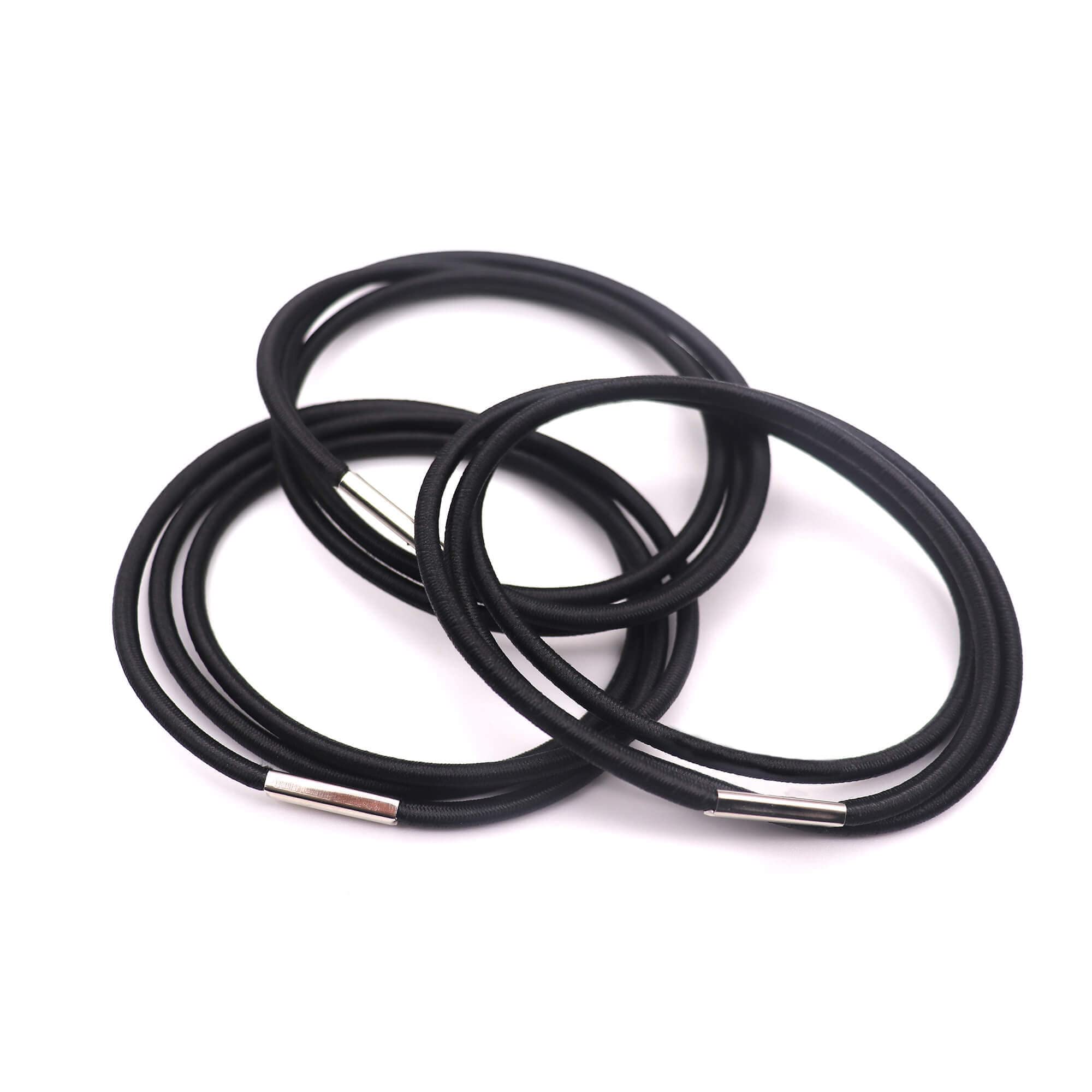 Durable Black Trash Can Bands Set of 3 - Strong Elastic Garbage Bag Holders for Kitchen, Bathroom & Office - Perfect for Home, School, Indoor & Outdoor Use
