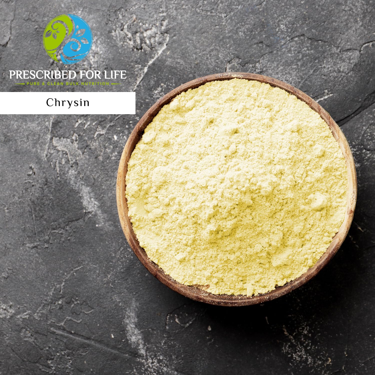 Prescribed For Life Chrysin Powder 98% High Purity - Natural Flavonoid Supplement for Hormone Balance & Antioxidant Support - Vegan, Gluten Free, Non-GMO (12oz/340g) - Perfect for Smoothies, Tea & Wellness Routines