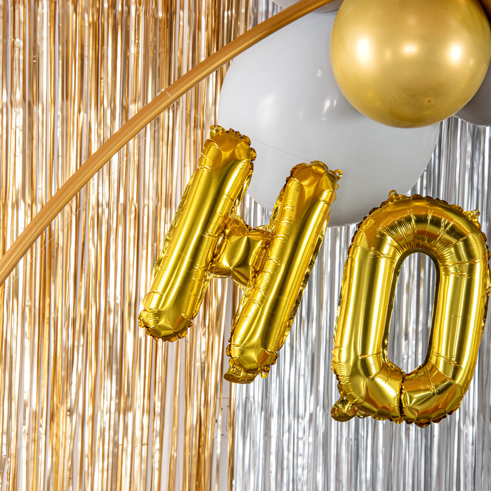 Gold Mylar Letter H Balloon - 16 Inch Large Foil Alphabet Balloon for Birthday Party Decorations, Graduation, Baby Shower & Anniversary Celebrations (1 Count)