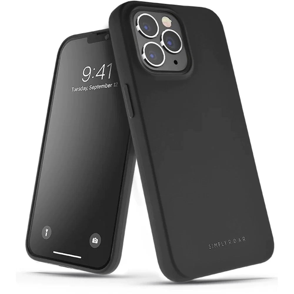 Simply ROAR Shockproof Case Cover for iPhone 14 Pro - Slim Protective Phone Case (Black/Sky Blue) | Perfect for Outdoor Activities, Travel & Daily Protection