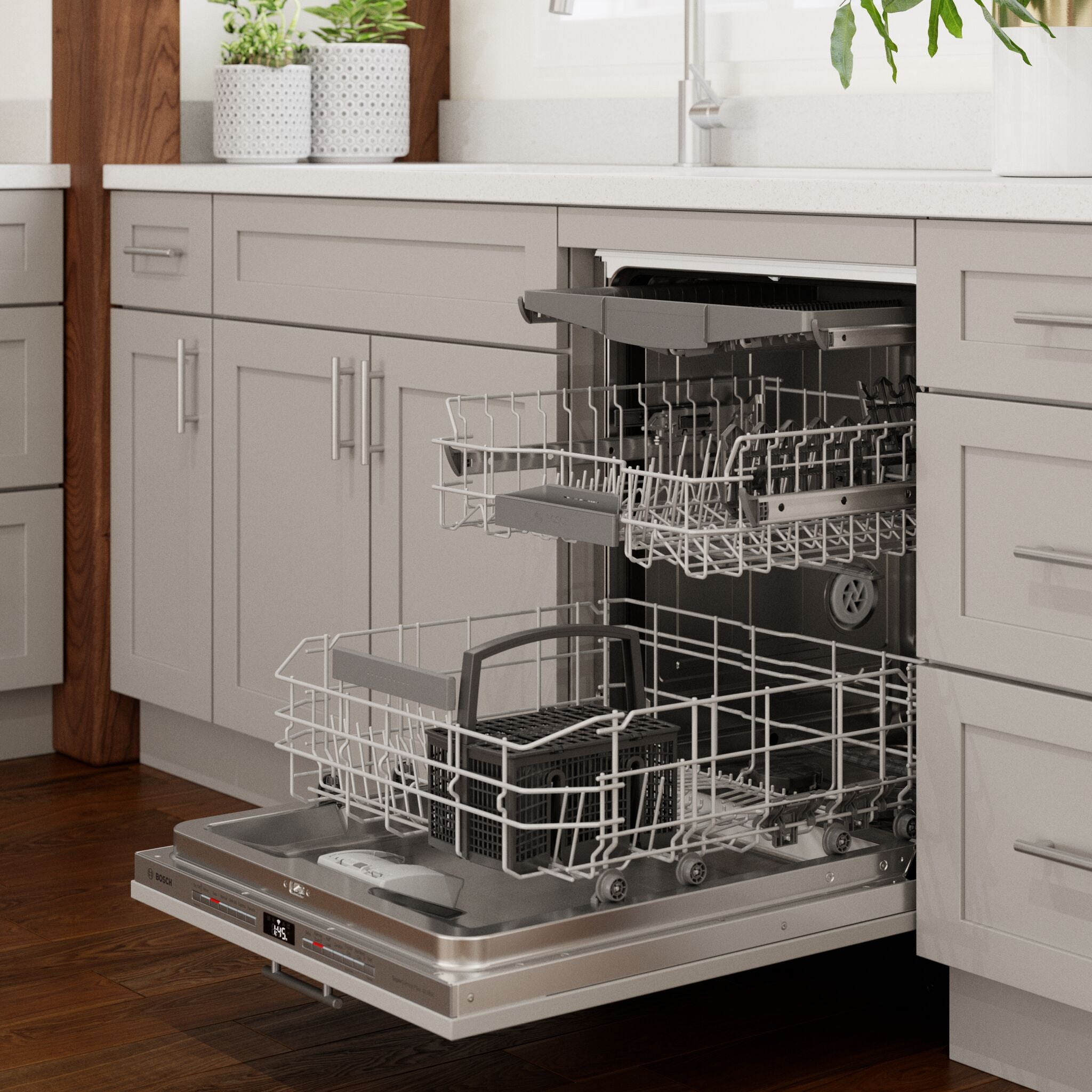 Bosch 800 Series SGV78C53UC Smart Dishwasher with CrystalDry Technology - Ultra Quiet, Custom Panel Ready for Modern Kitchens | Perfect for Large Families & Entertaining Guests