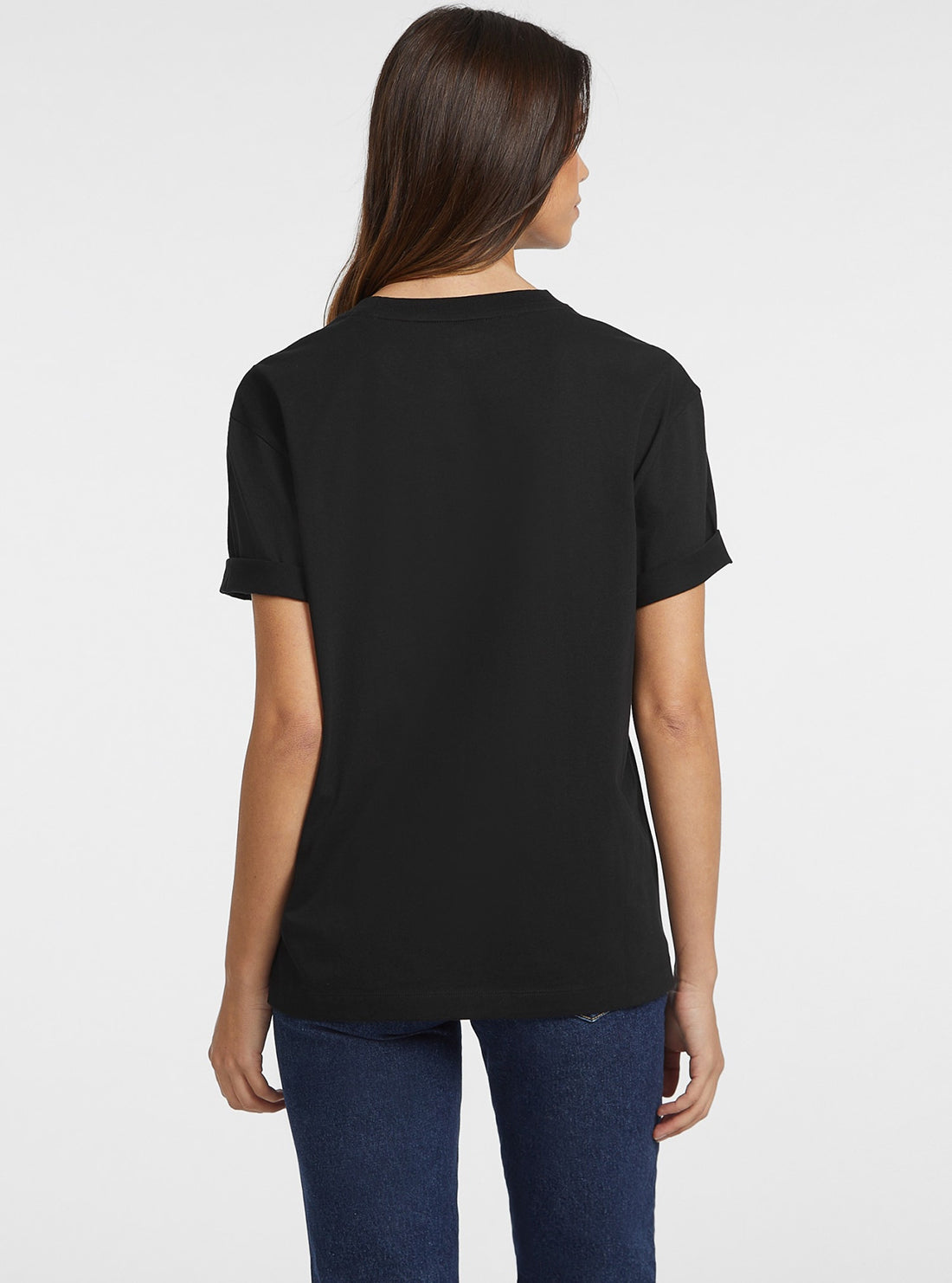 Guess Black Short Sleeve T-Shirt for Women - Casual Cotton Tee for Everyday Wear, Street Style & Summer Outfits