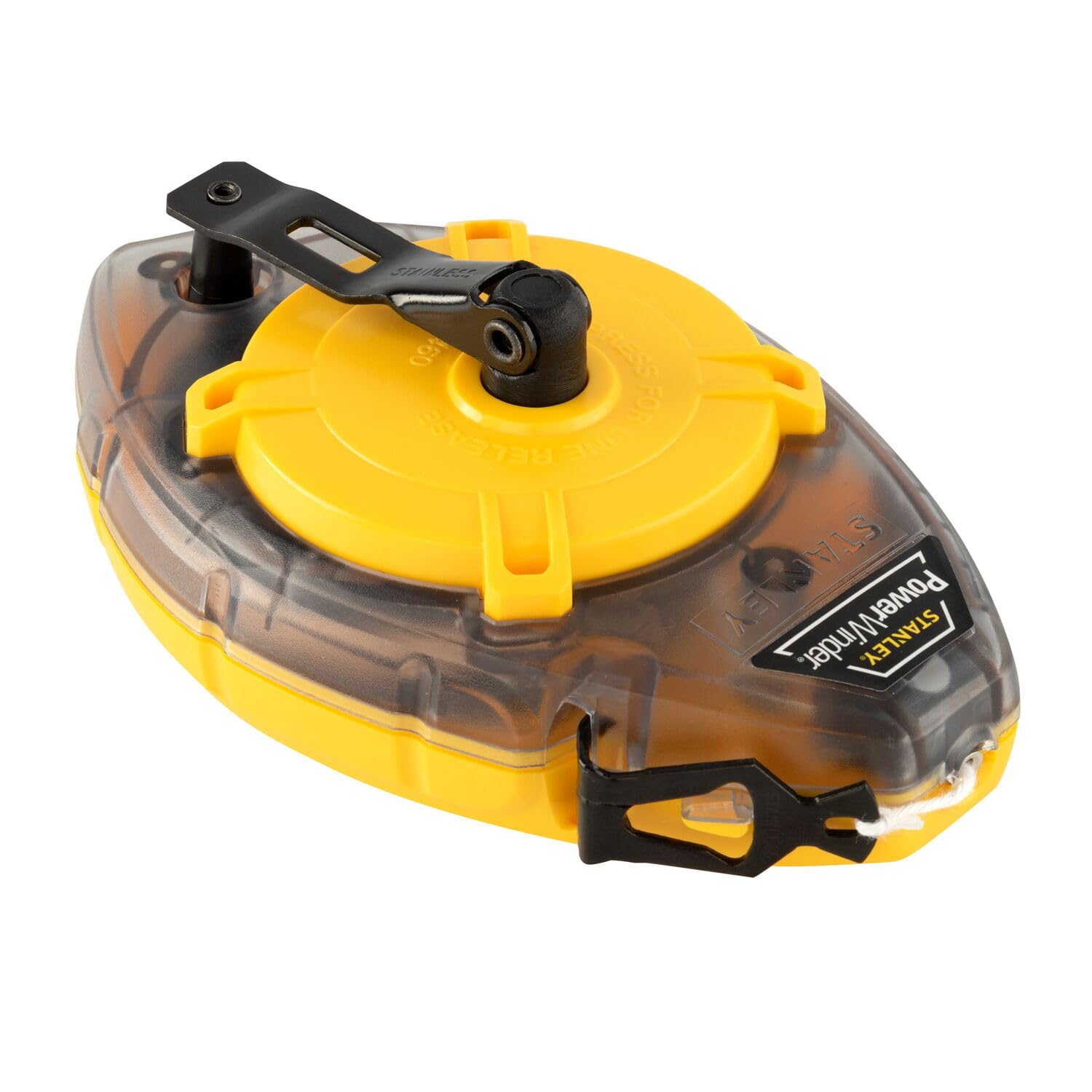 Stanley 47-460 Powerwinder Chalk Reel - Professional Construction Chalk Line Tool for Carpentry, Masonry & DIY Projects | Perfect for Marking Straight Lines on Floors, Walls & Concrete Surfaces