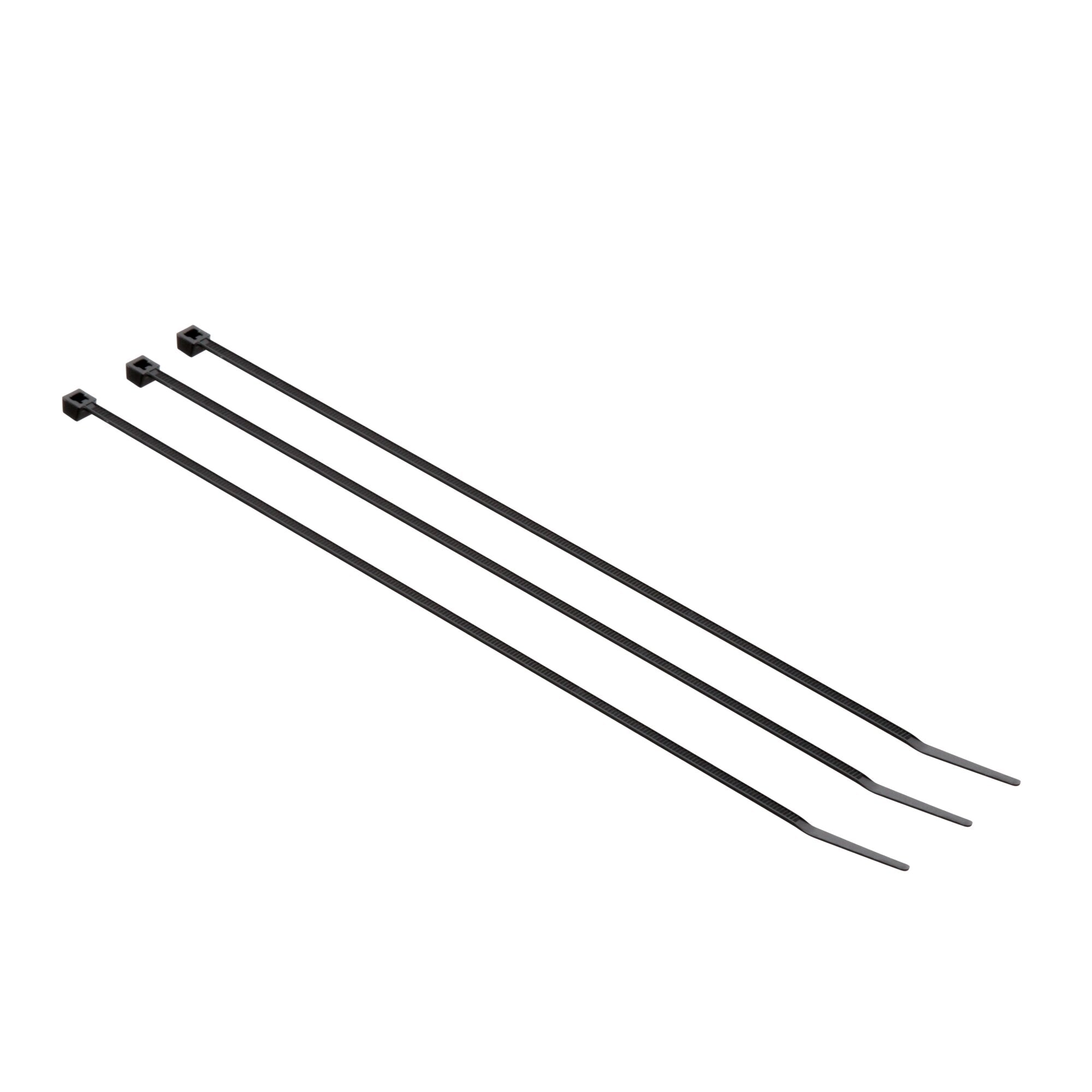 3M CT8BK18 Black Nylon Cable Ties 8-Inch (Pack of 100) - Heavy Duty Wire Organizer for Home, Office & Industrial Use