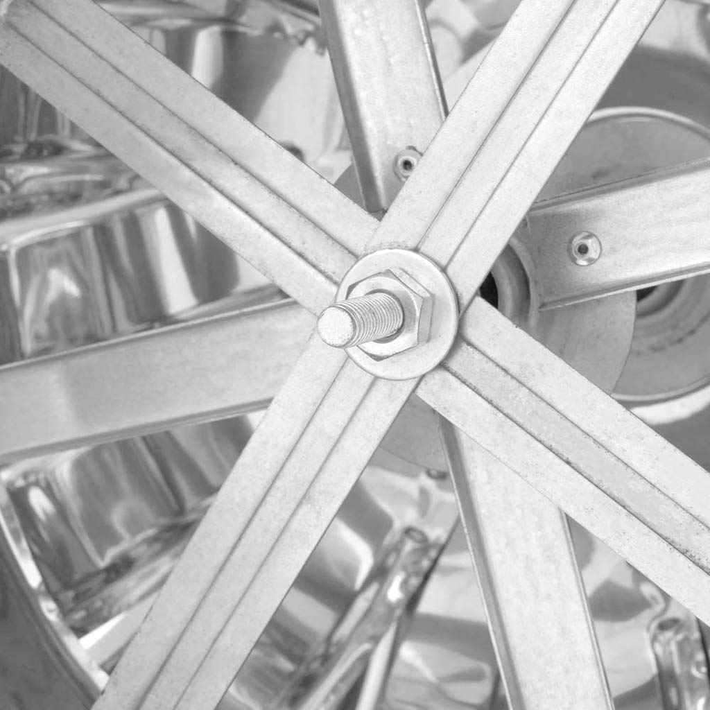 Stainless Steel Revolving Chimney Cowl - Rotating Spinner Anti-Downdraught Vent for Chimneys & Exhaust Vents - Durable with Fixed Feet - Perfect for Home Roof Ventilation & Industrial Exhaust Systems