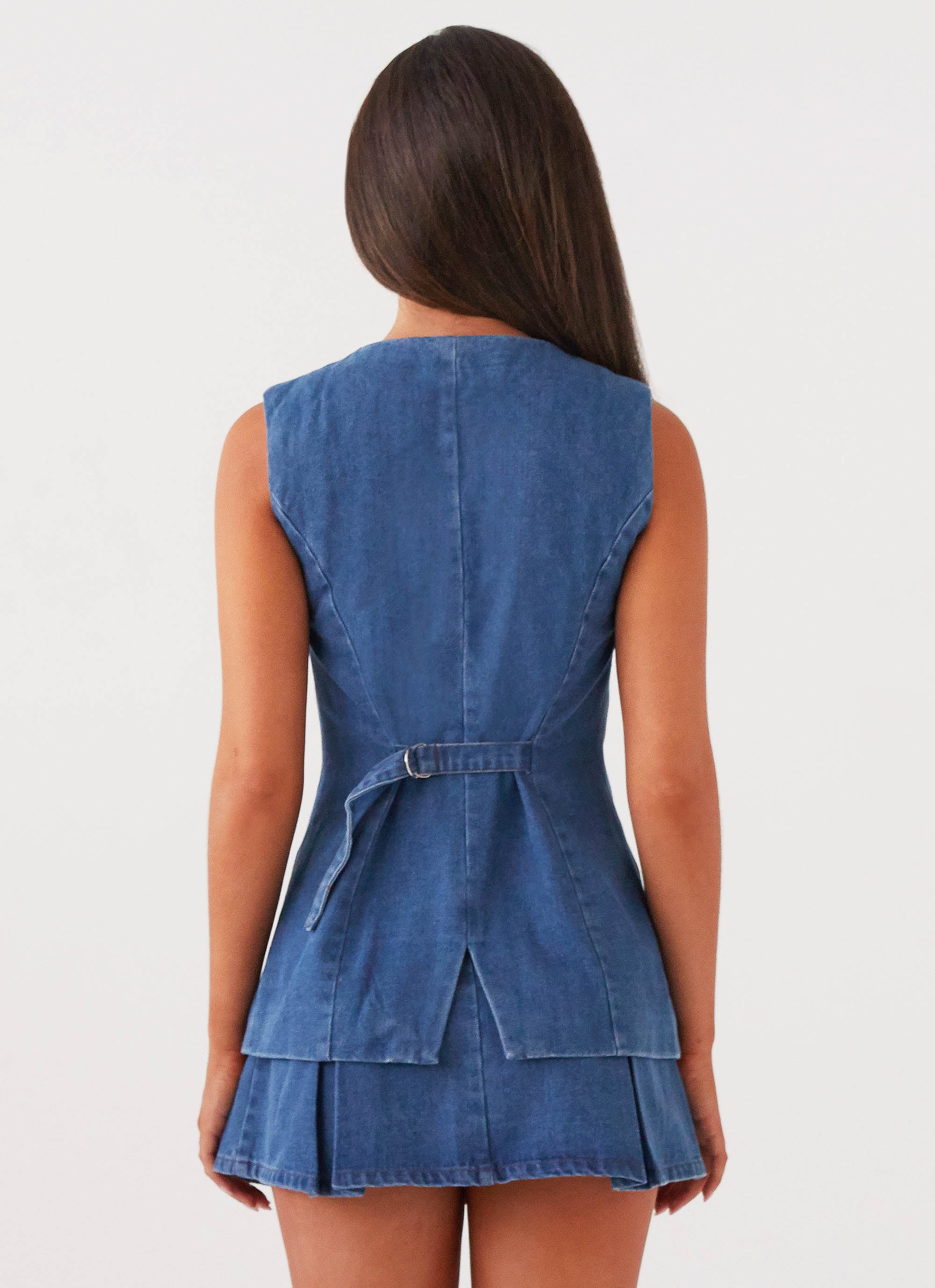Born For Bordeaux Denim Vest for Women - Classic Indigo Blue Denim Jacket - Perfect for Casual Outfits, Layering & Streetwear Fashion