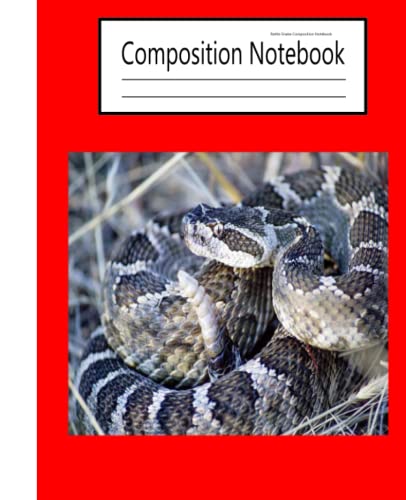 Rattle Snake Composition Notebook - 110 Wide Ruled Pages, 7.5 x 9.25 Inch Animal Design Journal for School, Office & Creative Writing | Cute Notebook for Animal Lovers, Students & Professionals