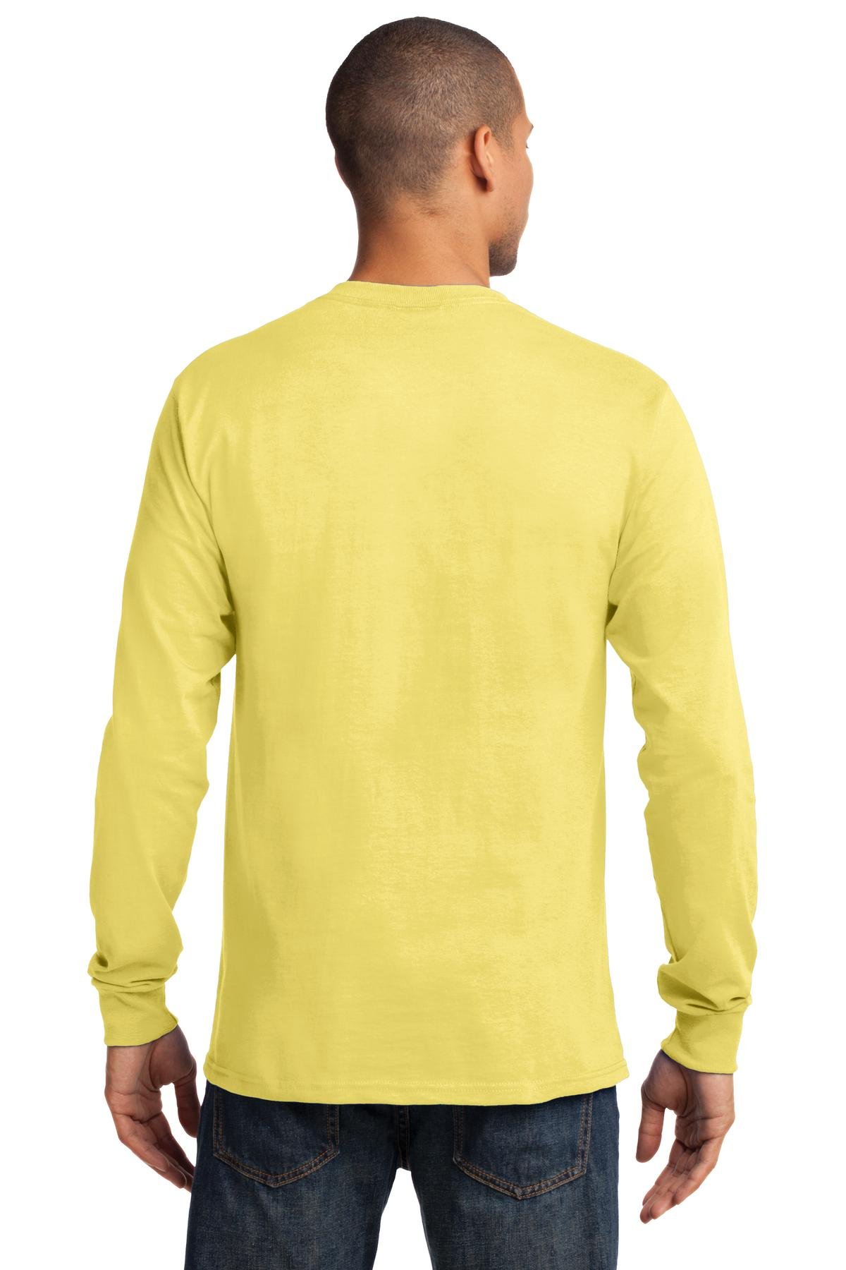 Port & Company Men's Big and Tall Heavyweight Cotton T-Shirt - Yellow - XXXX-Large Tall - Comfortable Work & Casual Wear for Everyday Use