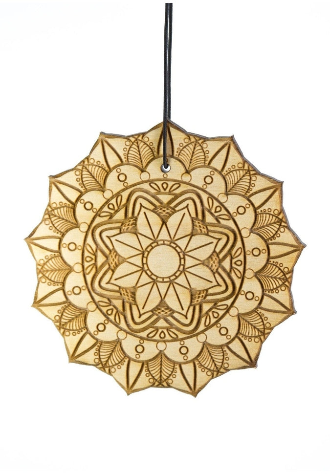 Fresh Emblem Rescentable Wood Car Air Freshener - Unscented & Customizable - Perfect for Cars, Offices & Home Décor