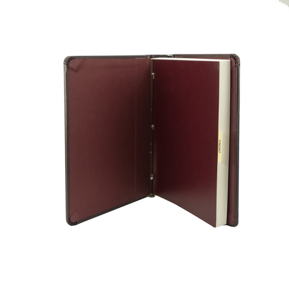 Blumberg Hylson Minute Books - 2 Pack Letter Size Binder with 125 Sheets, Red Imitation Leather for Business Meetings & Corporate Record Keeping