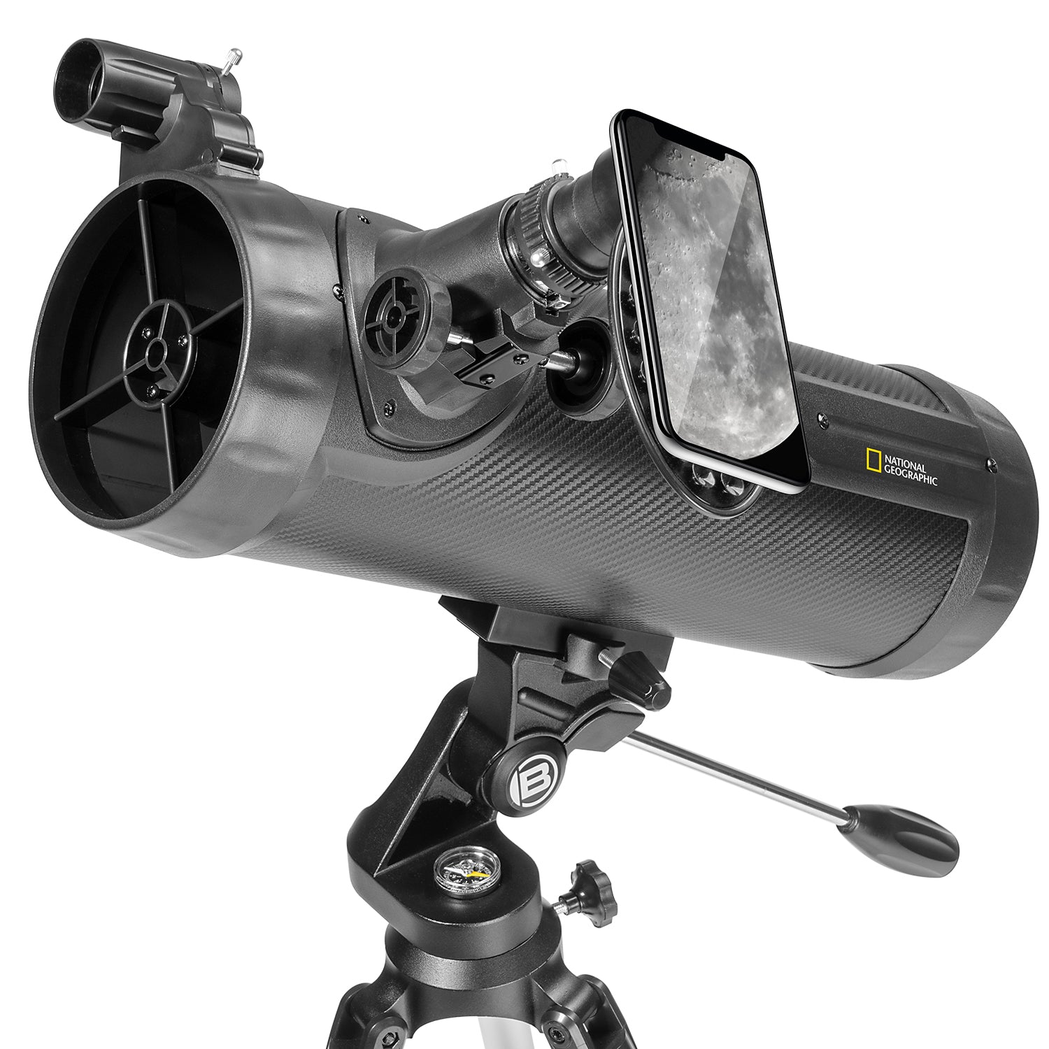 National Geographic 114mm Reflector Telescope with Smartphone App - Perfect for Stargazing, Astronomy Beginners & Outdoor Exploration