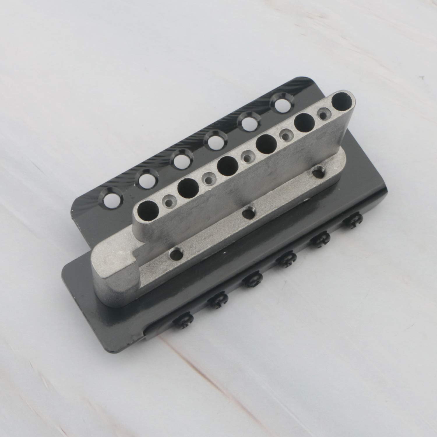 Premium 6-String Electric Guitar Tremolo Bridge System with Whammy Bar - Black Replacement Tailpiece for Stratocaster Style Guitars | Perfect for Rock, Blues & Live Performances