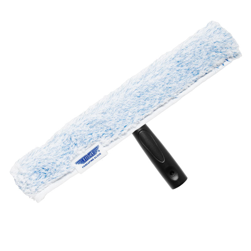 Ettore Porcupine Window Cleaner Squeegee - Complete Fixed Washer Kit for Streak-Free Cleaning - Perfect for Glass Doors, Windows, and Shower Screens