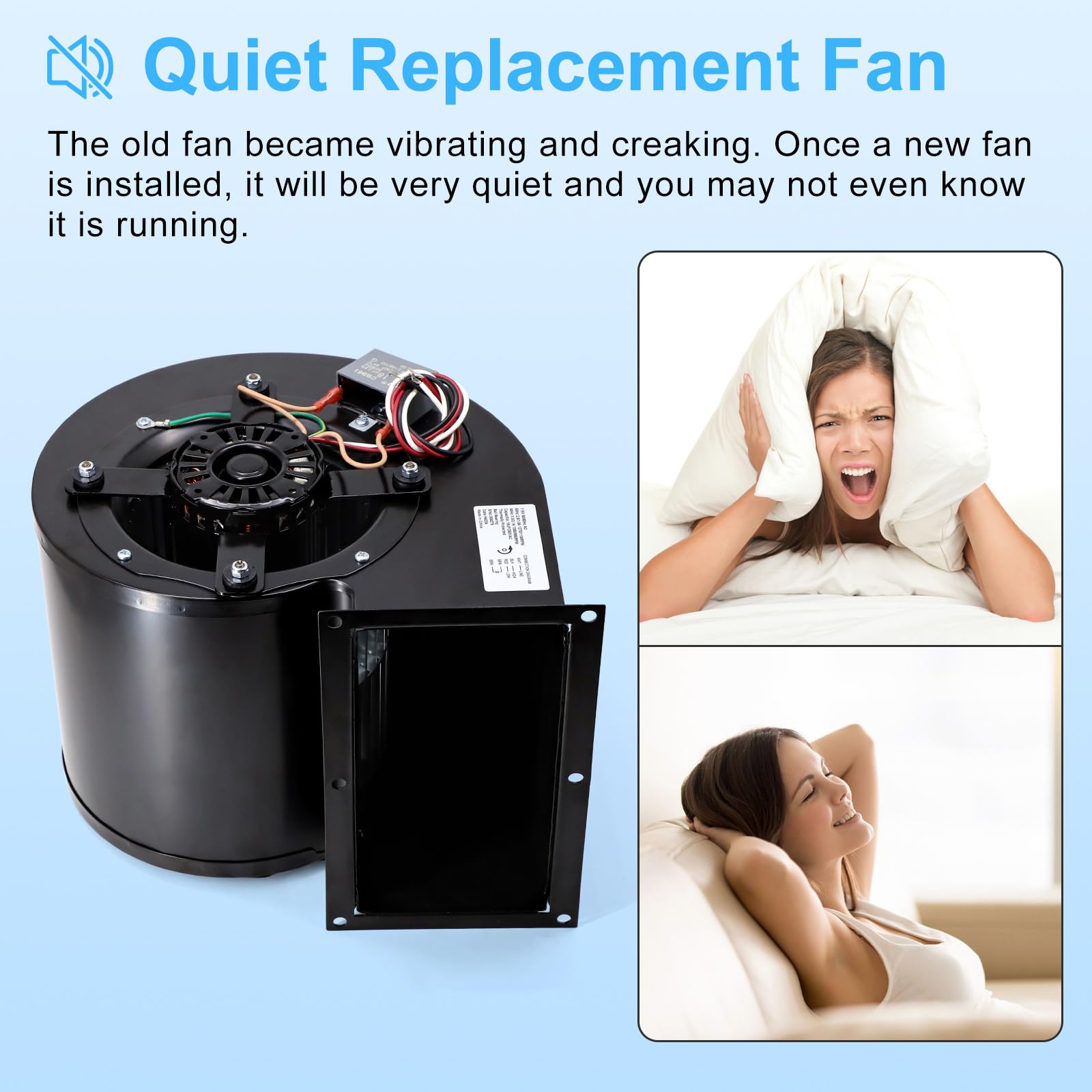 Replacement Blower Motor for Dayton 1TDT8 5C508 & Century JE2J047NS 9459 JE2J047 - 3.3 Inch Diameter HVAC Fan Motor - Perfect for Air Conditioning Units, Furnaces, and Ventilation Systems