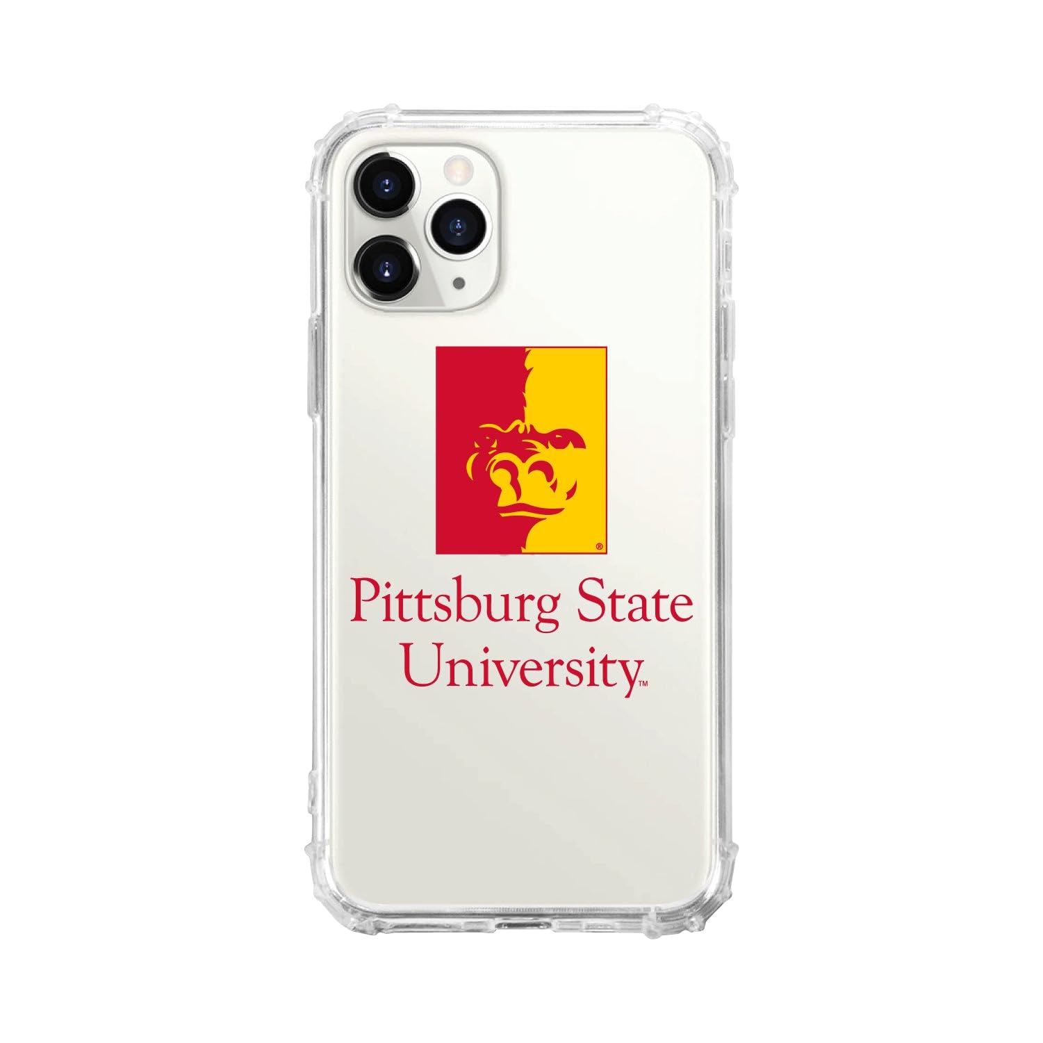 OTM Essentials Durable Phone Case for iPhone 13 Pro - Shockproof Tough Edge Protection, Classic White Design | Perfect for Pittsburg State University Students & Everyday Use