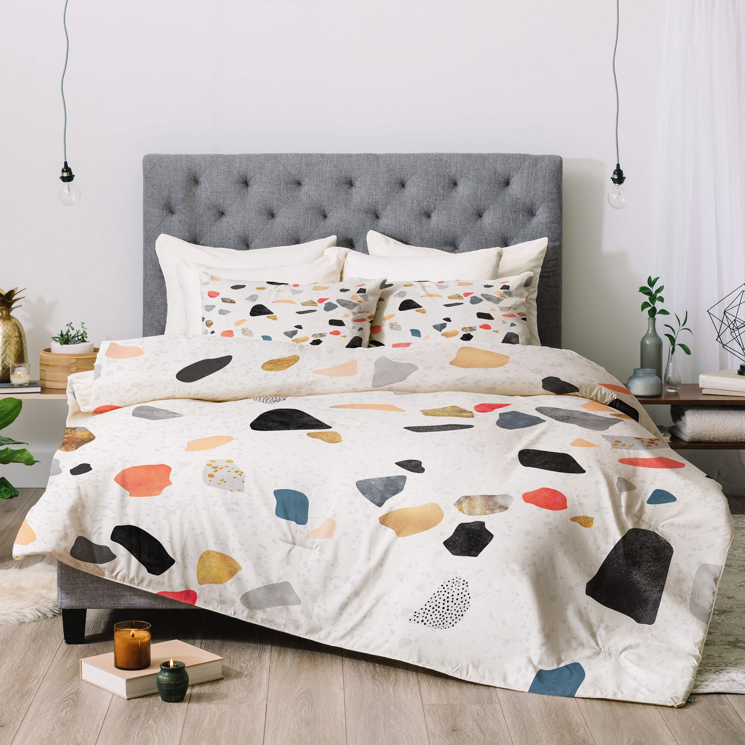 Terrazzo Treasure Comforter Set by Elisabeth Fredriksson - Twin XL Size with Matching Pillowcases | Modern Bedding for Guest Rooms, Dorms & Cozy Bedroom Decor | Society6
