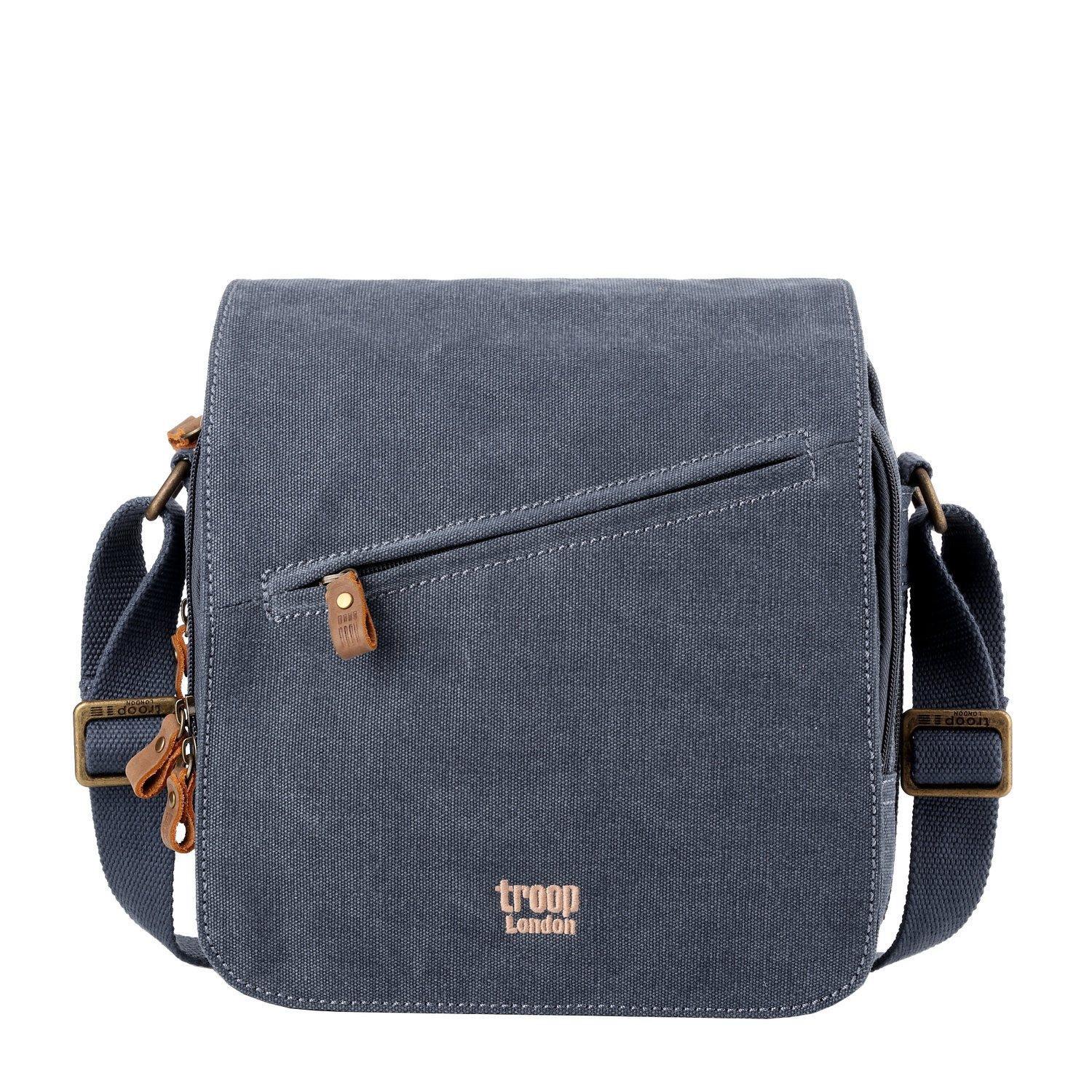 Troop London Classic Canvas Crossbody Bag for Men & Women - Stylish & Durable Shoulder Bag for Travel, Work & Everyday Use