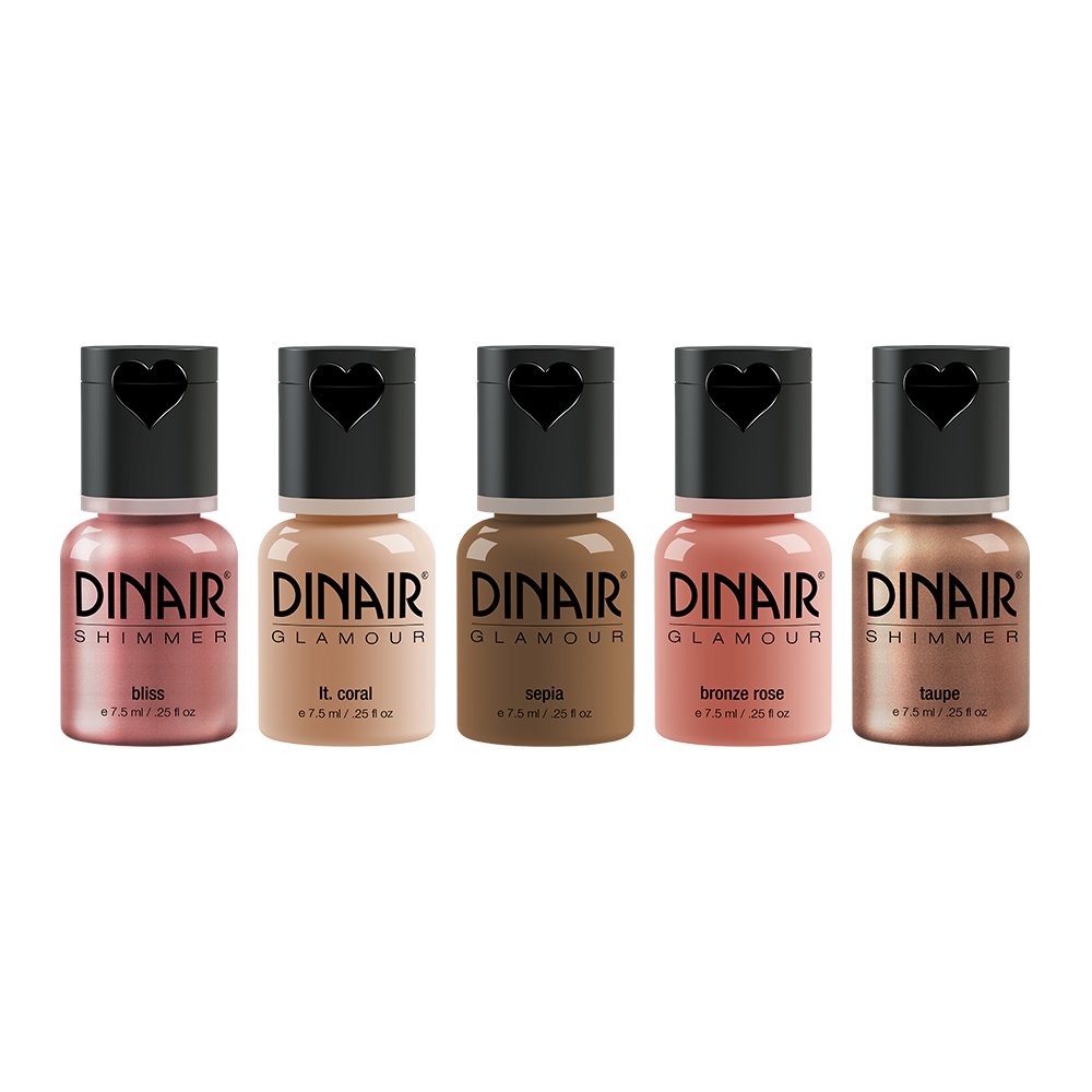 Dinair Airbrush Makeup Kit - 5 Piece Professional Eyeshadow Palette with Vibrant Colors | Perfect for Bridal, Cosplay & Professional Makeup Artists