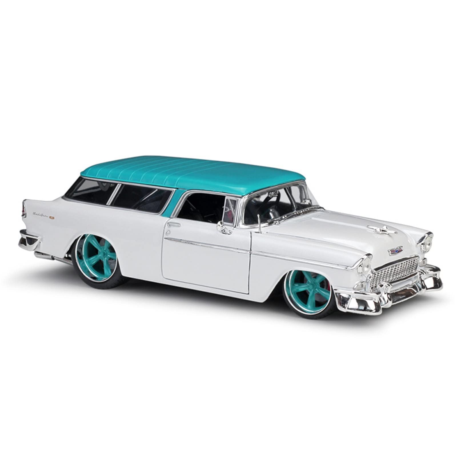 1955 Chevrolet Nomad 1/18 Scale Diecast Alloy Model Car - Collectible Vintage Vehicle Toy for Display & Gifts - Perfect for Car Enthusiasts & Home Decor