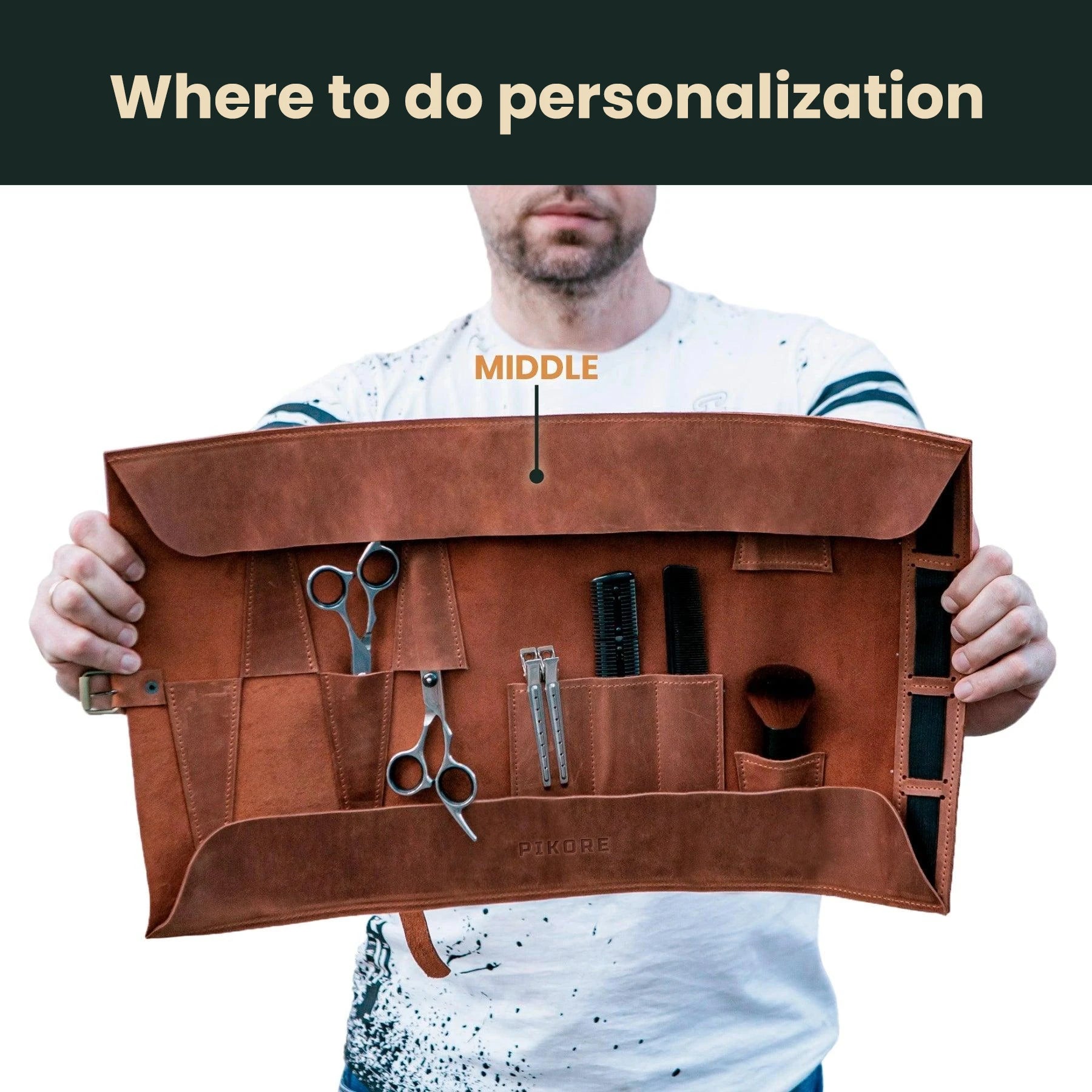 Personalized Leather Scissors Case - Custom Engraved Scissor Holder for Sewing, Tailoring & Crafting - Perfect Gift for Seamstresses & DIY Enthusiasts