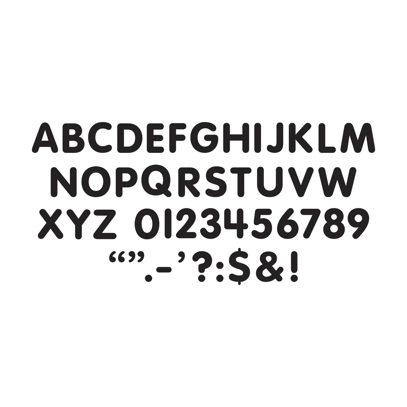 Black 1 Inch Stick On Letters, Numbers & Symbols - STICK EZE® Self-Adhesive Vinyl Decals for DIY Crafts, Home Decor, Mailboxes & Signs