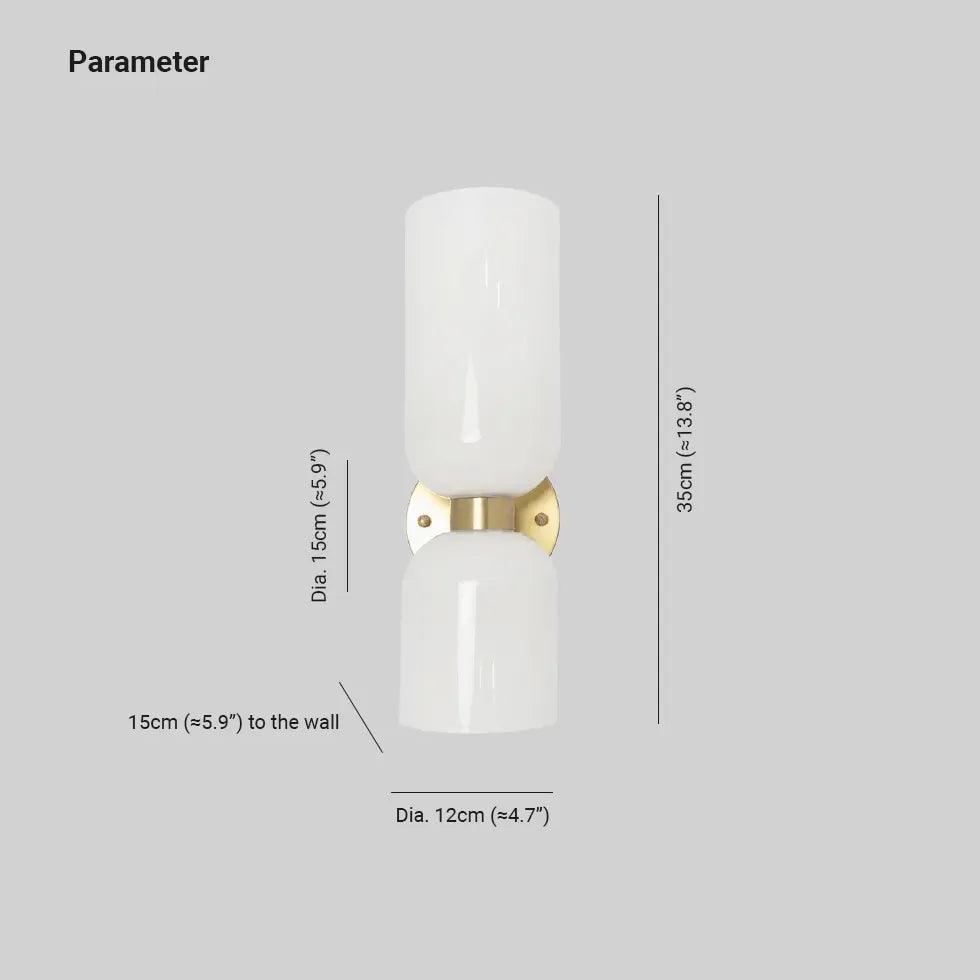Double Head Glass Up and Down Wall Lights - Modern Adjustable LED Sconce for Bedroom, Living Room, and Hallway Lighting