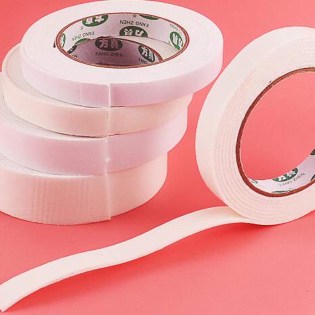 Double Sided Tape - 6 Rolls High Density Foam Tape with Strong Adhesive for Carpets, Home, Office, School, DIY Crafts & Window Sealing | Perfect for Mounting, Hanging Decorations & Weatherproofing