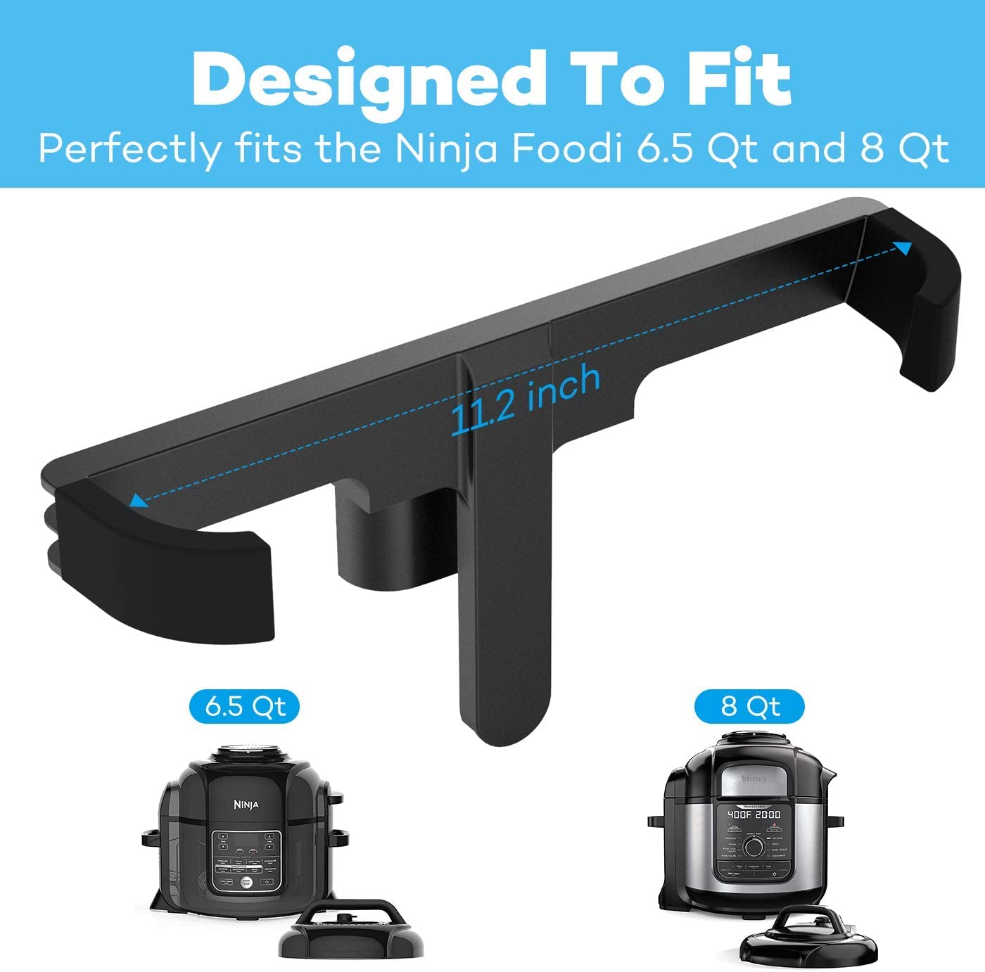 Goldlion Lid Holder & Stand Accessories for Ninja Foodi Pressure Cooker & Air Fryer 6.5 & 8 Quart - Patent Design - Perfect for Kitchen Organization & Hands-Free Cooking