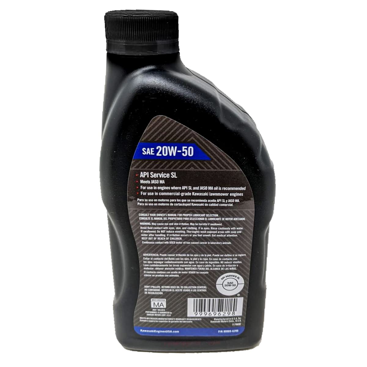 12PK SAE 20W50 4-Cycle Engine Motor Oil - OEM# 99969-6298 Quart Bottle - Ideal for Lawn Mowers, Motorcycles & Small Engines