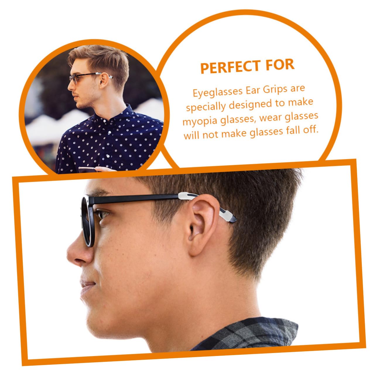 Non-Slip Glasses Temple Tips - 60 Pairs of Comfortable Ear Support Pads for Eyeglasses - Prevent Slipping & Improve Fit - Perfect for Reading, Working & Daily Wear