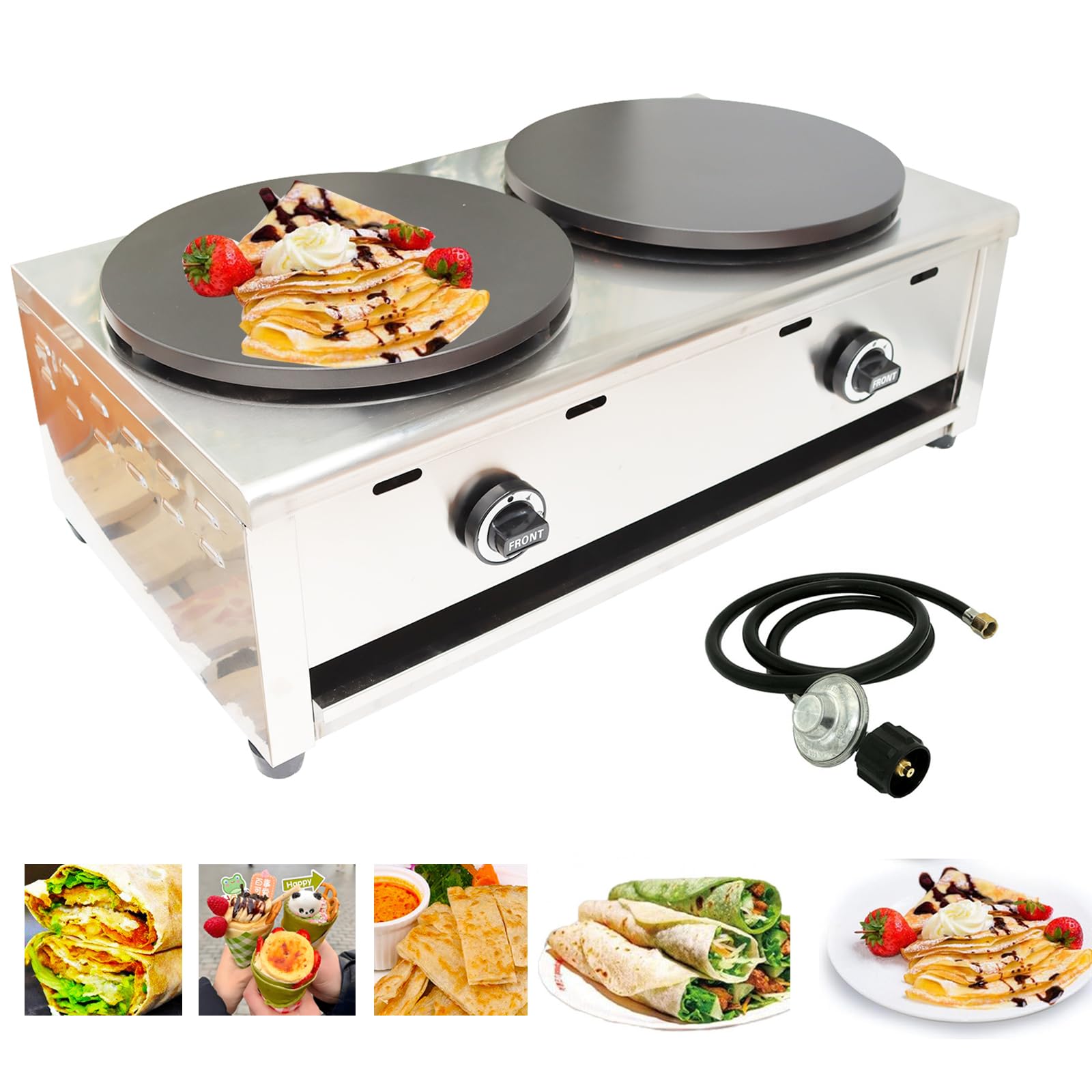2800Pa LPG Commercial Crepe Maker - 15.7