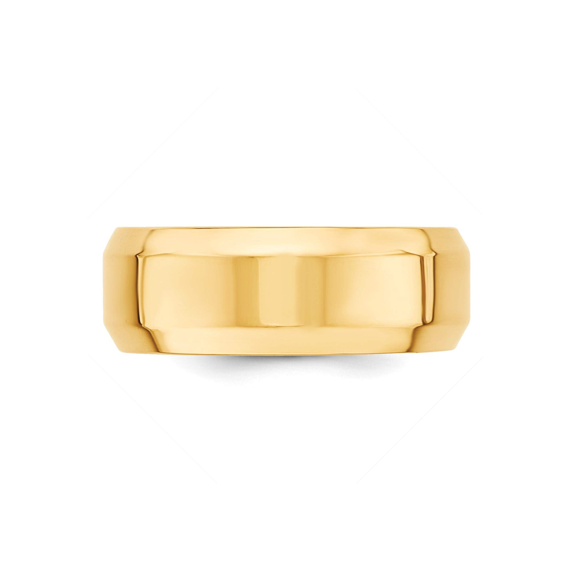 14K Yellow Gold 8mm Comfort Fit Band - Size 10 for Weddings & Anniversaries