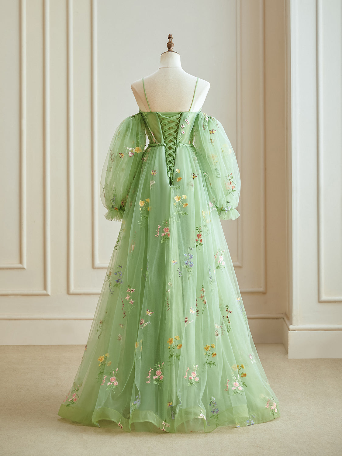 Elegant A-Line Sweetheart Neckline Tulle Lace Green Long Prom Dress - Formal Evening Gown for Homecoming, Ball, Wedding Guest & Special Occasions