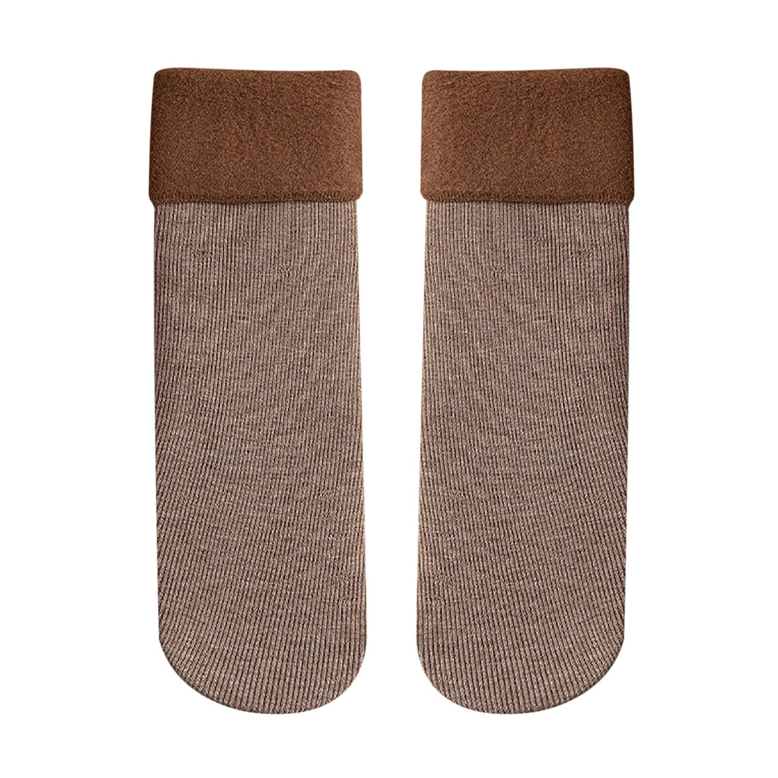 Women's Winter Warm Snow Socks - Velvet Padded Mid-Tube Cotton Socks for Outdoor & Home