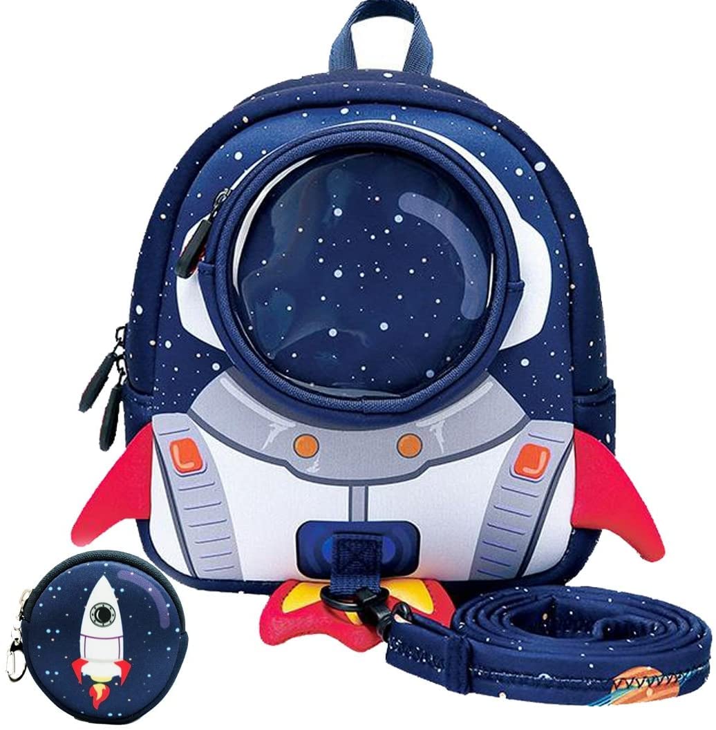 Yisibo Rocket Toddler Backpack with Leash - Anti-Lost Kids Backpack for Boys & Girls Ages 3-6 | Cute Preschool Backpack for Daycare, Travel & Outdoor Adventures