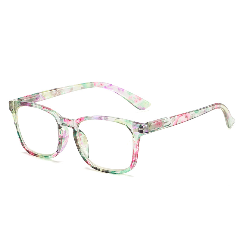 Women's Fashion Printed Large Frame Anti Blue Light Reading Glasses - Stylish & Protective for Work, Screen Time & Reading