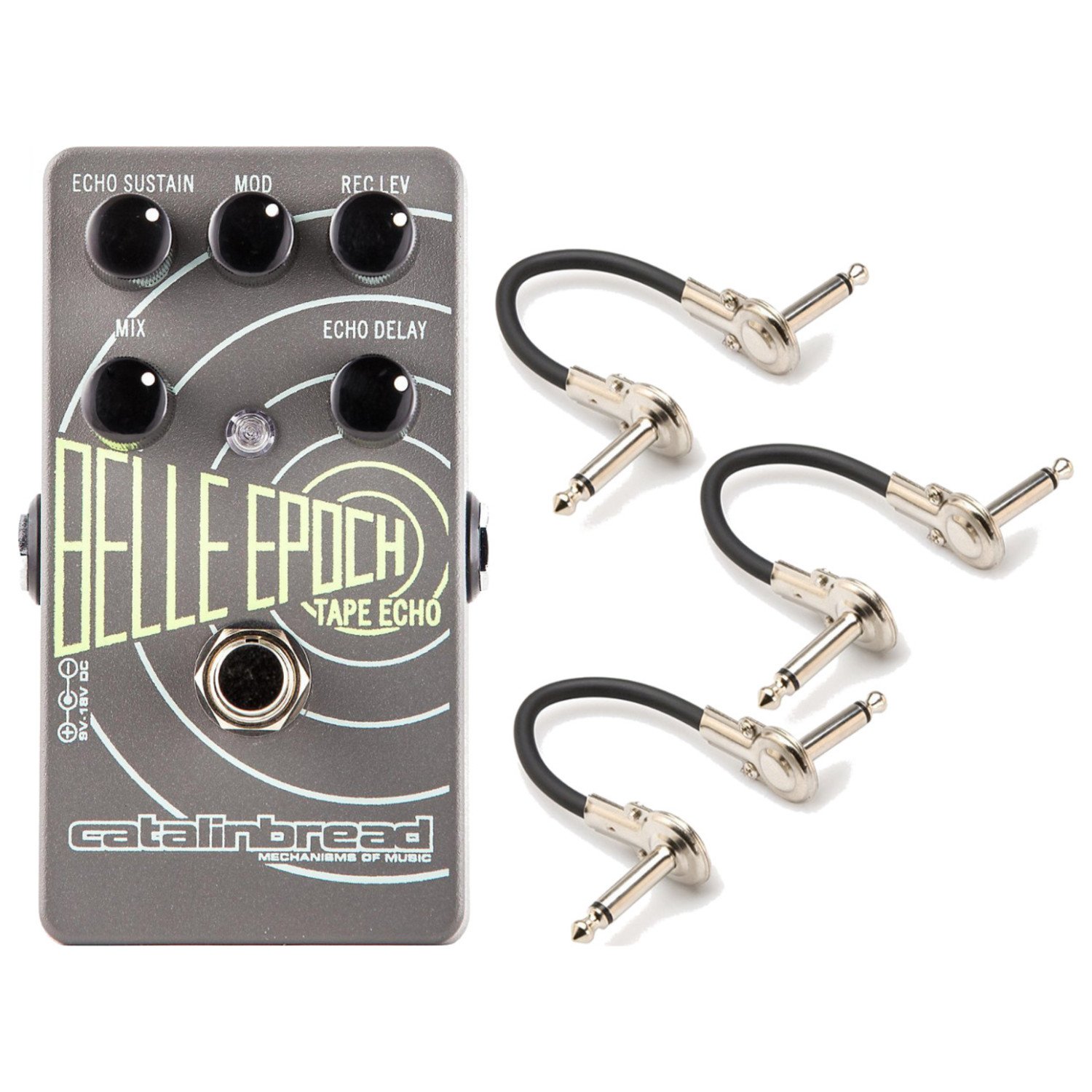 Catalinbread Belle Epoch EP3 Tape Echo Voiced Delay Pedal with 3 Cables - Vintage Analog Delay Effects for Guitar & Studio Recording