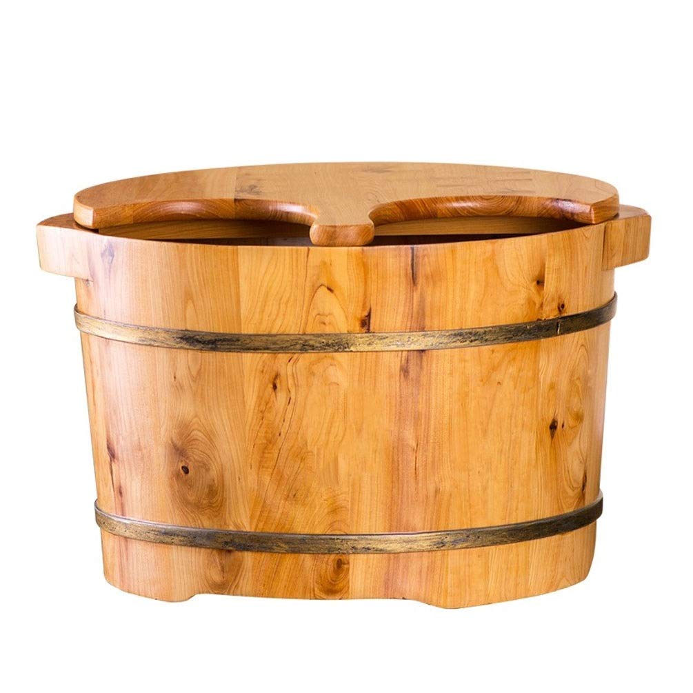 Premium Solid Wood Foot Soak Tub - Large Wooden Foot Bath Bucket for Adults, Home Spa Pedicure & Relaxation | Perfect for Epsom Salt Soaks, Aromatherapy & At-Home Foot Massage Treatments