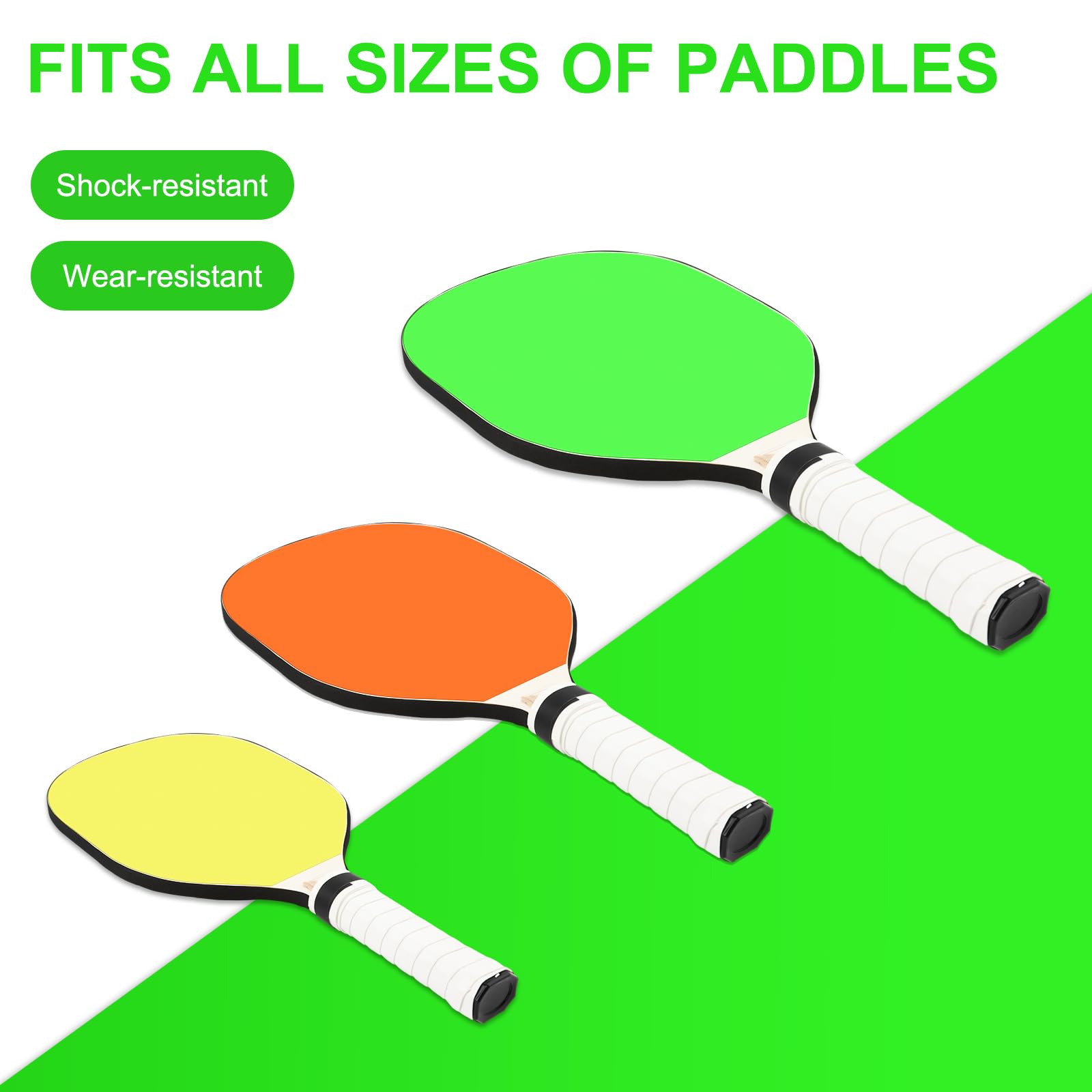 KINBOM 3-Piece Pickleball Edge Tape Set - Black, 3 Different Widths for Paddle Protection | Durable Pickleball Paddle Edge Guard Tape | Perfect for Indoor & Outdoor Court Play
