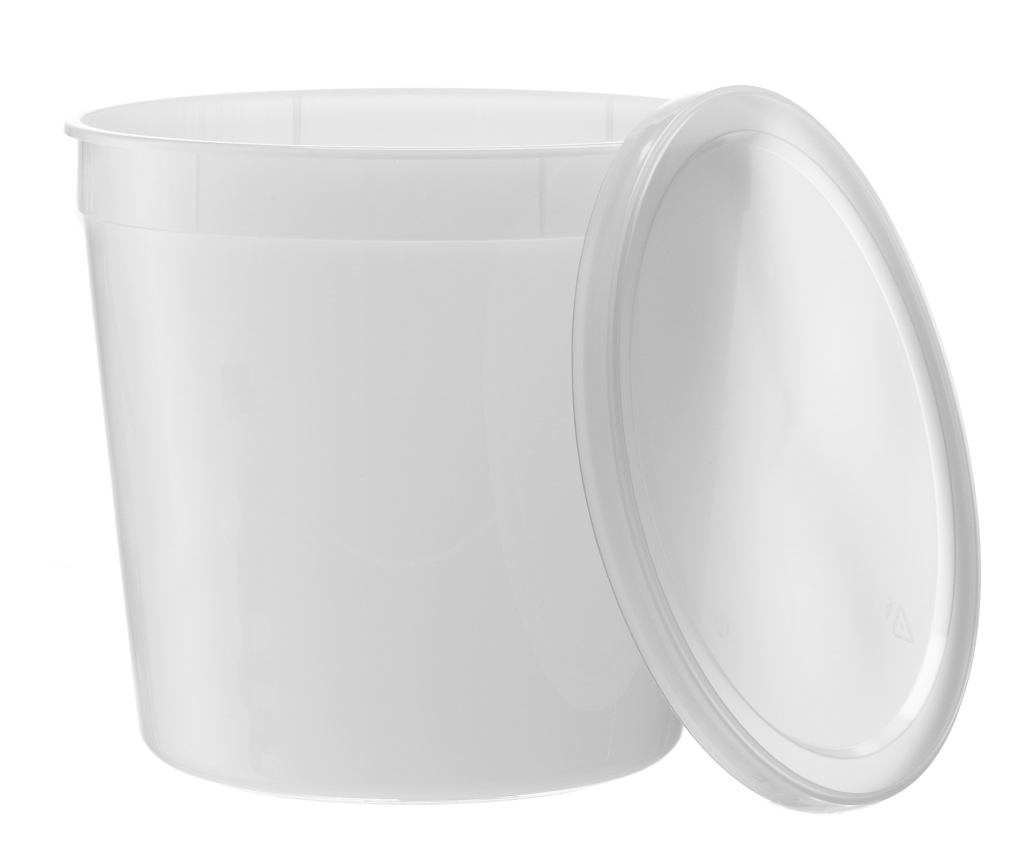 20-Pack 86 Oz Clear Round Food Storage Containers with Lids - BPA-Free Meal Prep Containers for Soup, Ice Cream, Freezing | Dishwasher & Microwave Safe | Ideal for Kitchen, Restaurant & Takeout