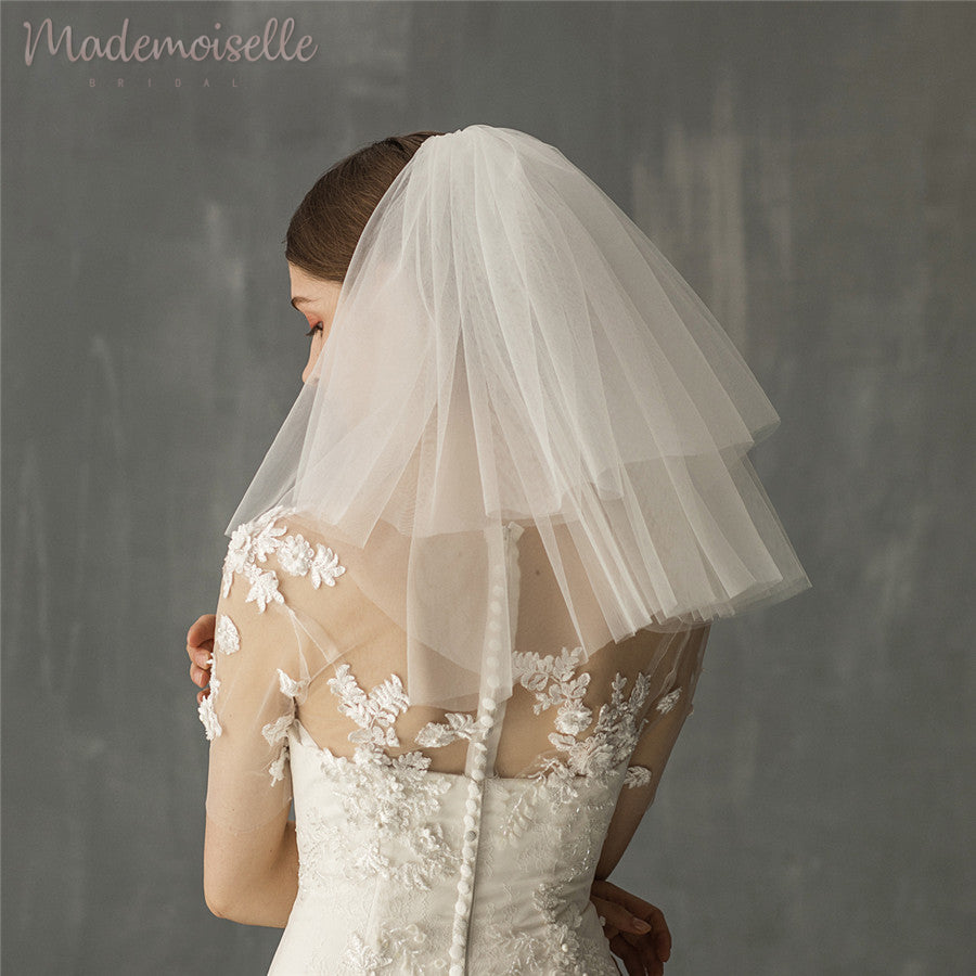 Charlotte Veil - Elegant Bridal Wedding Veil with Lace Trim | Perfect for Brides, Prom, and Formal Events