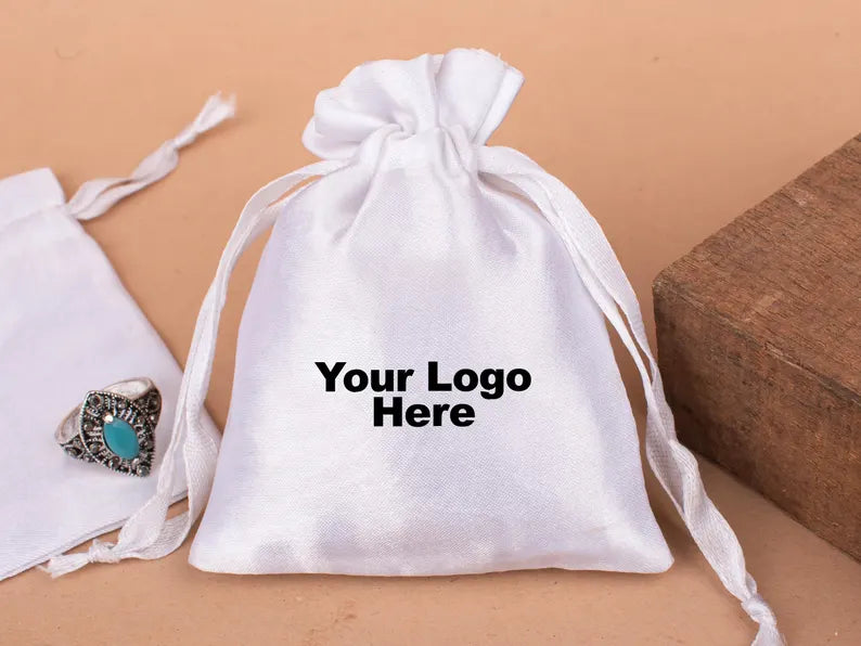 100 Premium White Satin Gift Pouches - Luminous & Elegant for Jewelry, Wedding Favors, Party Gifts & Special Occasions